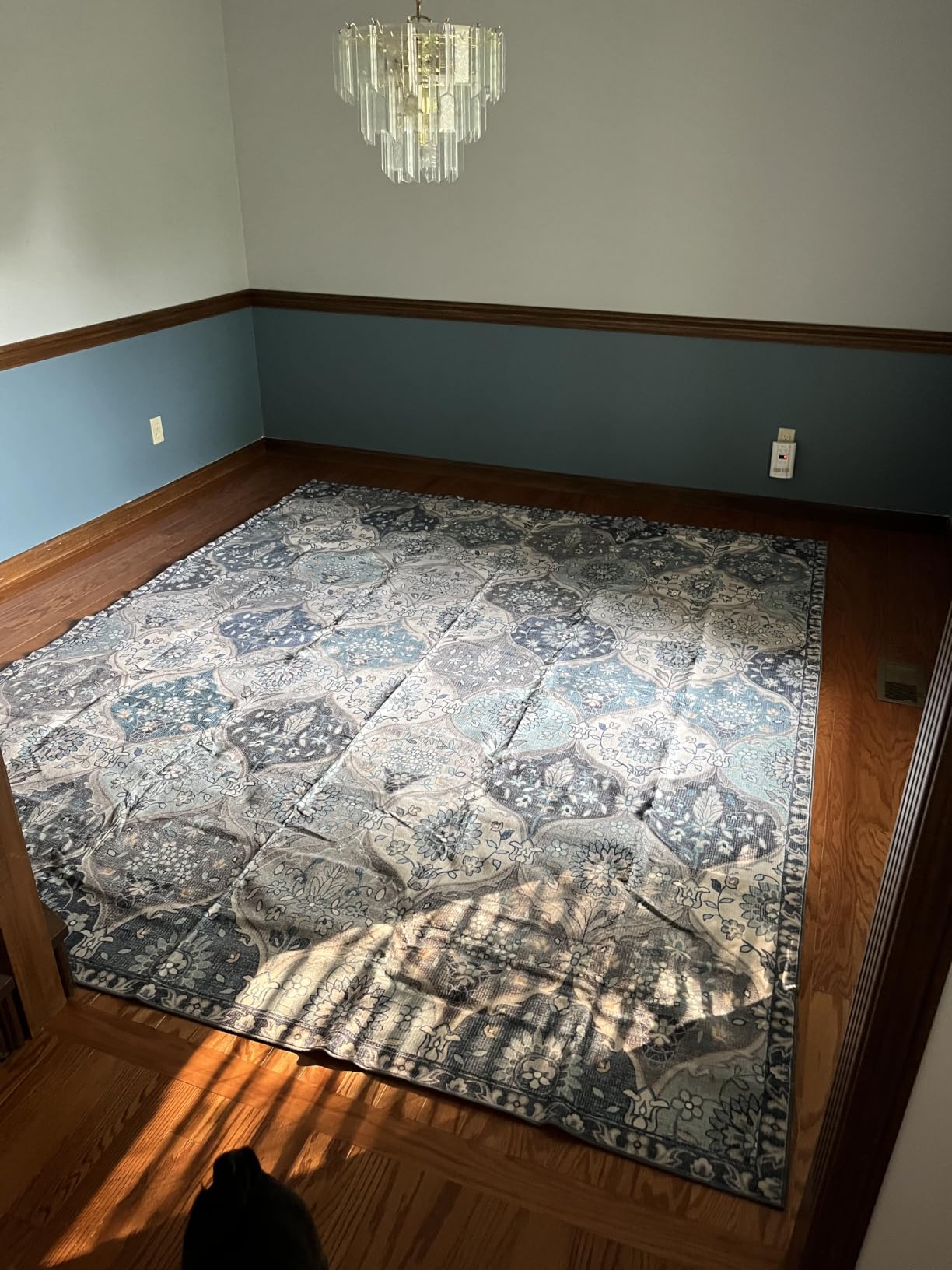 Lahome Moroccan Washable Area Rugs 8x10, 8x10 Rugs for Living Room Bedroom, Non Slip Low Pile Distressed Stain Resistant Rug for Kids Pets High Traffic Areas Elise, Burnt Orange customer photo 1