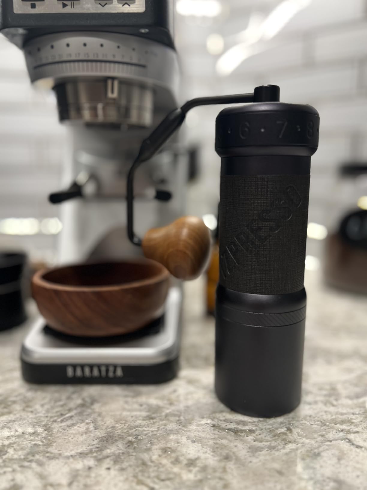1Zpresso K-Ultra Manual Coffee Grinder Iron Gray with Carrying Case, Assembly Consistency Grind Stainless Steel Conical Burr, Foldable Handle, Numerical External Adjustable Setting, All-Round Grinder customer photo 1