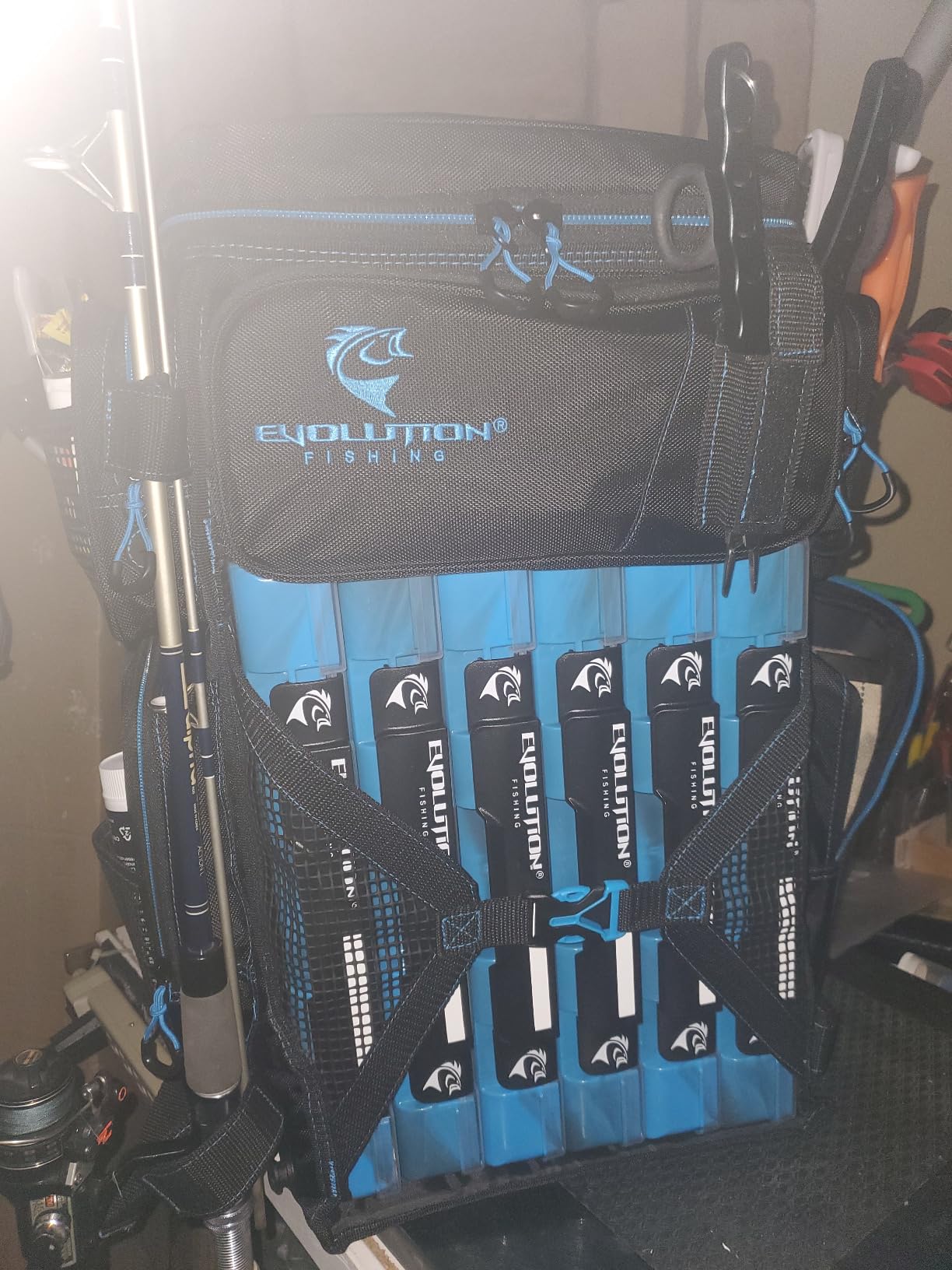 Evolution Fishing Drift Series Tackle Backpack, Outdoor Rucksack w/ 6 Fishing Tackle Trays, Heavy Duty customer photo 2