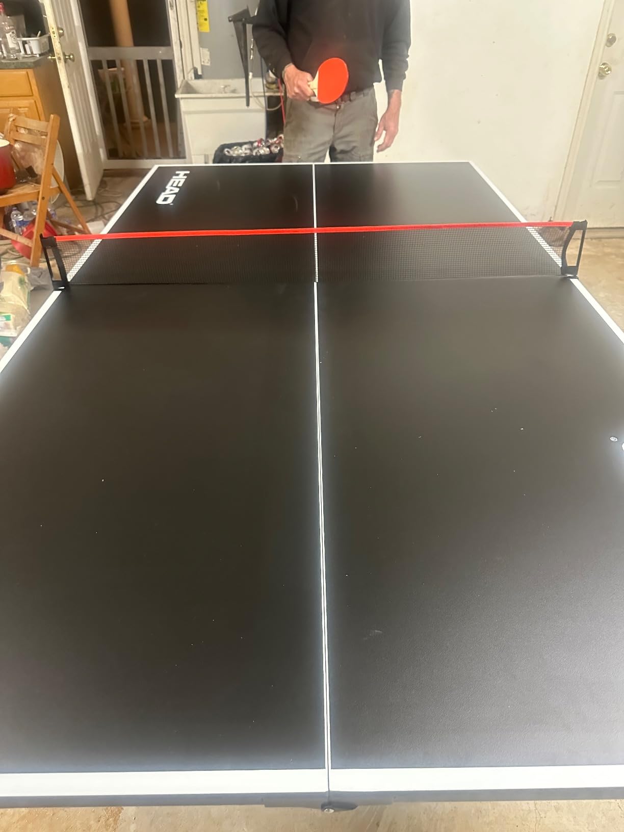 EastPoint Foldable Ping Pong Table, Table Tennis, 2 Paddles, 2 Balls, Net | Suitcase-Style Halves, Built-In Scorekeeper, Table Games for Adults, Basement Games customer photo 1