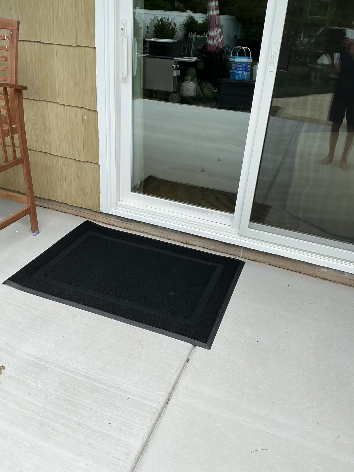 OLANLY Front Door Mat Outside 29.5x17, All-Season Heavy-Duty Rubber Doormat customer photo 1