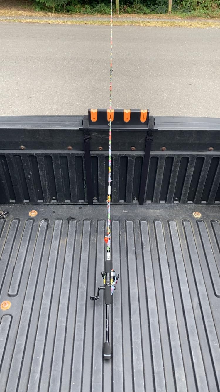 Fishing Rod Holder for Truck Tailgate – Transport 4 Rods Securely with Soft Foam Inserts & Straps – Fishing Pole Rack for Pickup Truck Bed – Easy Tailgate Rod Carrier customer photo 2