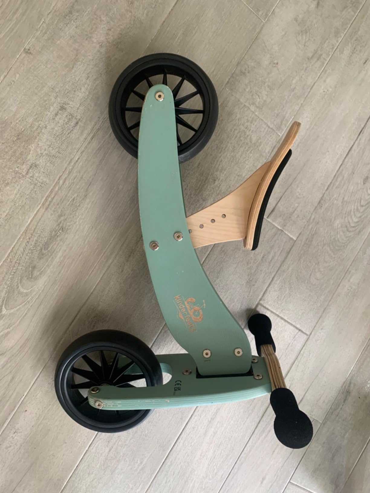Kinderfeets Tiny Tot 2-in-1 Wooden Balance Bike & Tricycle for Toddlers 12-24 Months customer photo 2