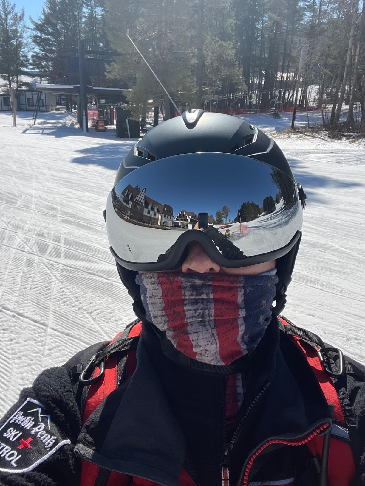 Demon United Ski and Snowboard Visor Helmet-Snowboard Helmet with Removable Visor Goggles and Rear Dial Adjustment- Snow Sport Helmets for Men and Women customer photo 1