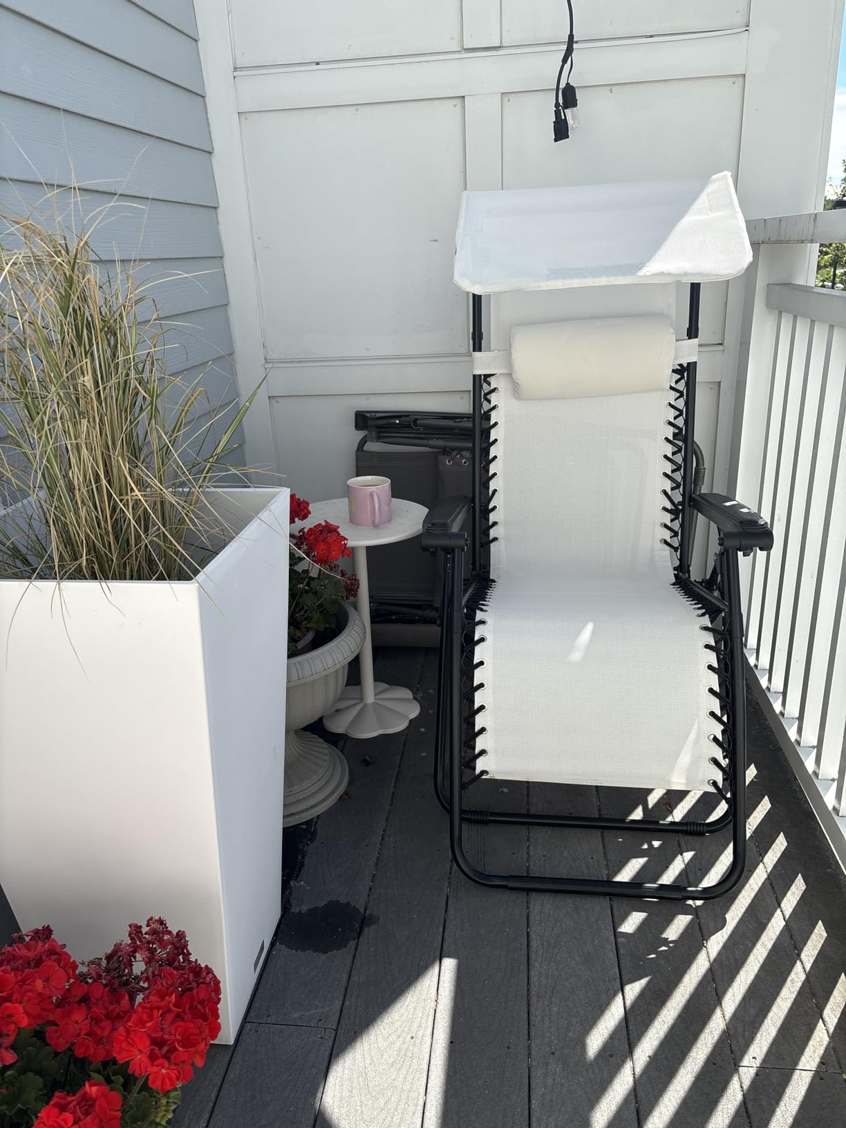 Best Choice Products Folding Zero Gravity Outdoor Recliner Patio Lounge Chair w/Adjustable Canopy Shade, Headrest, Side Accessory Tray, Textilene Mesh - Sage Green customer photo 2