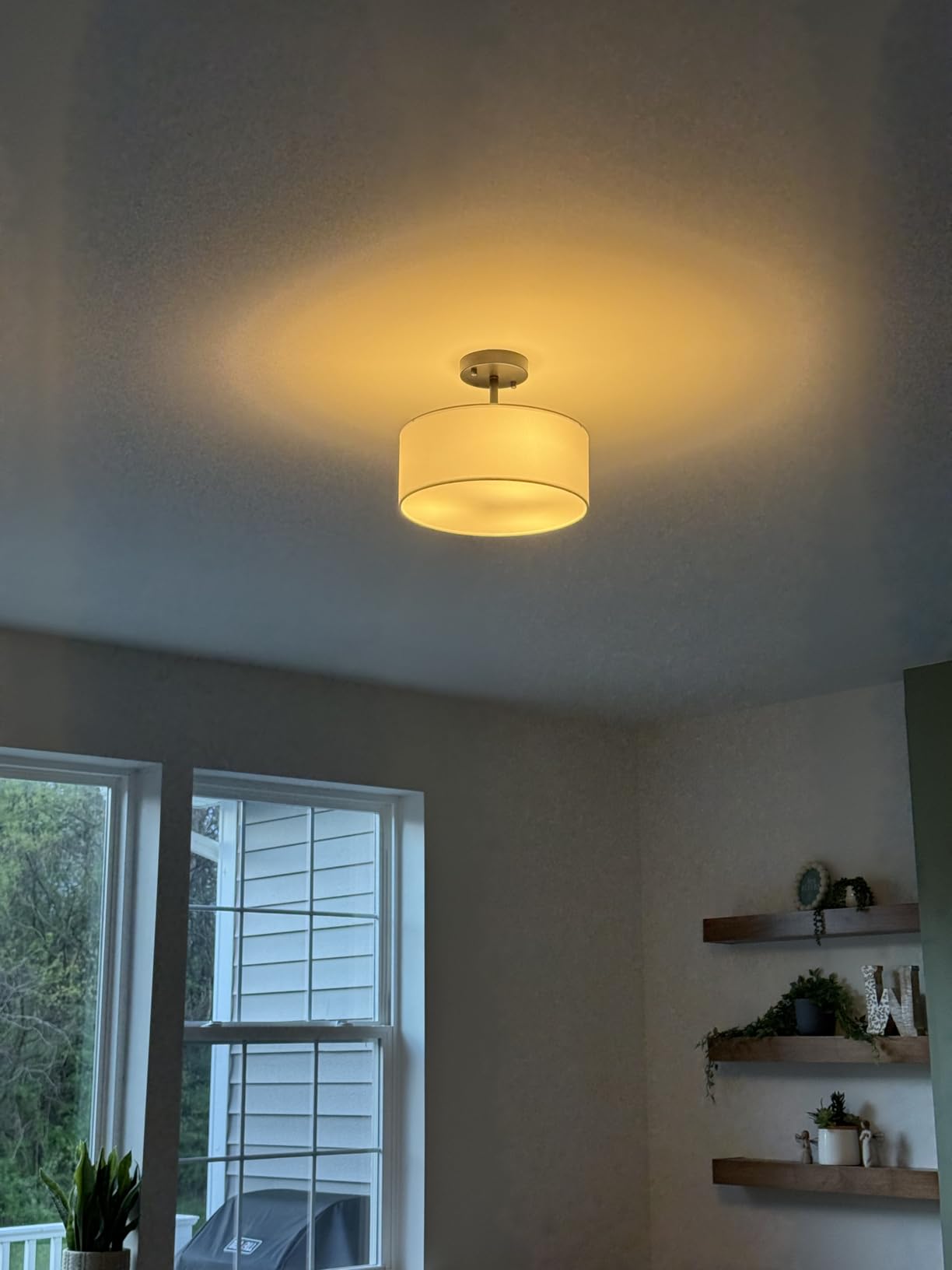 Bargeni Semi Flush Mount Ceiling Light, 13