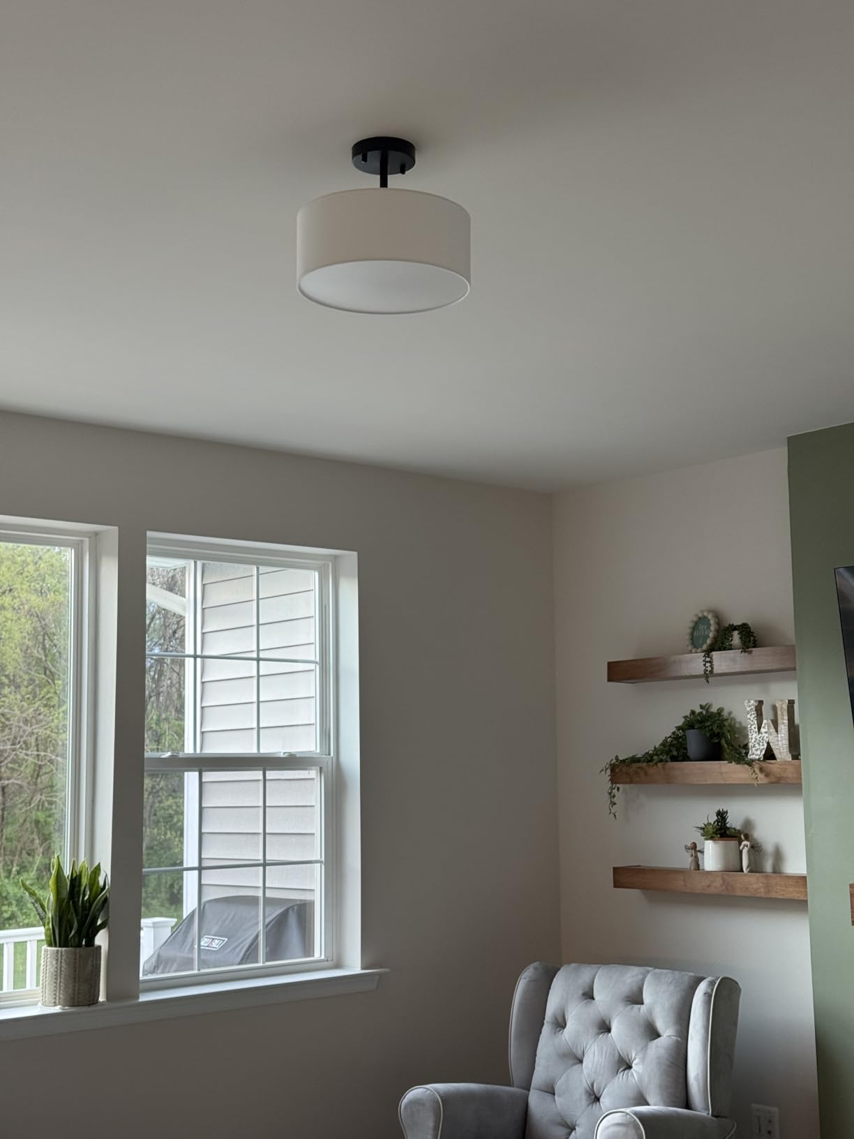 Bargeni Semi Flush Mount Ceiling Light, 13