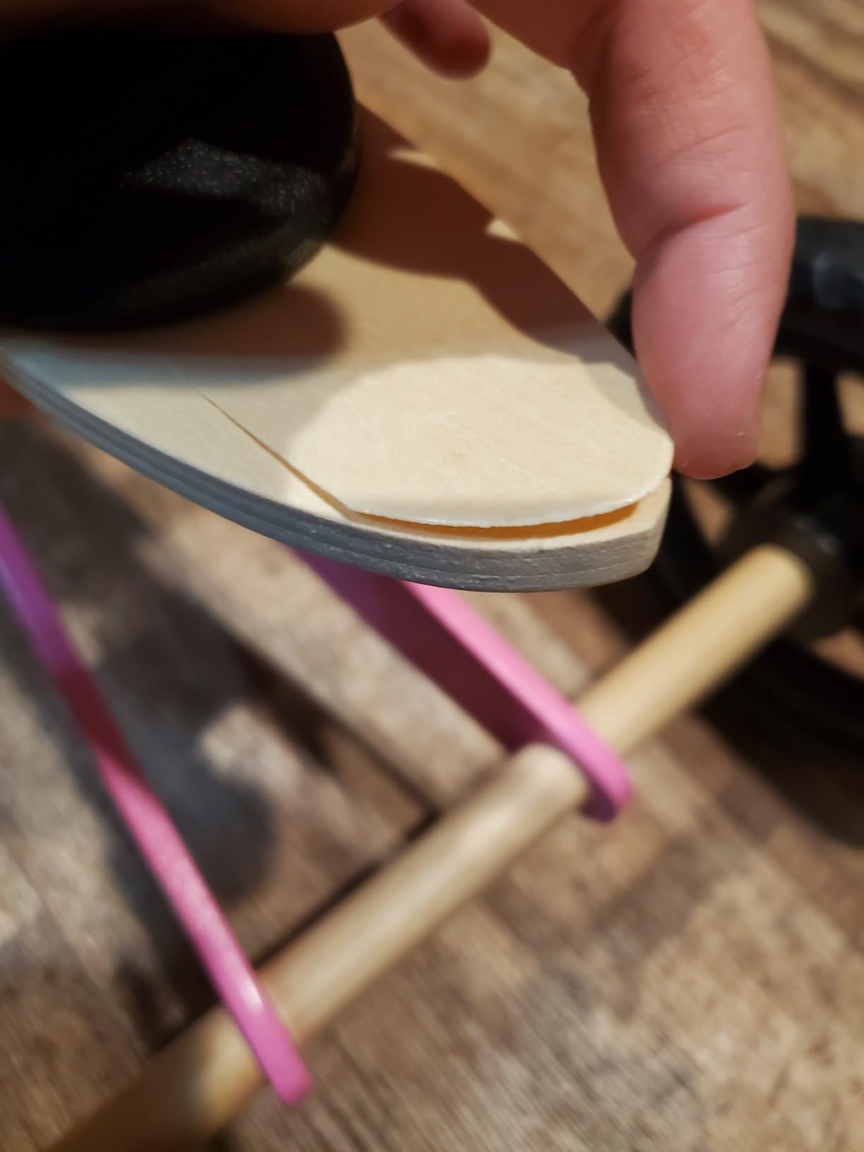 banana bike Toddler Wooden Balance Bike - No Pedals Tricycle - Puncture Proof Tires customer photo 1