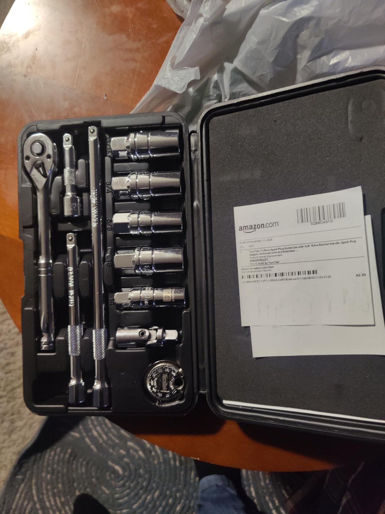 TecoTek 11-Piece Spark Plug Socket Set with 3/8
