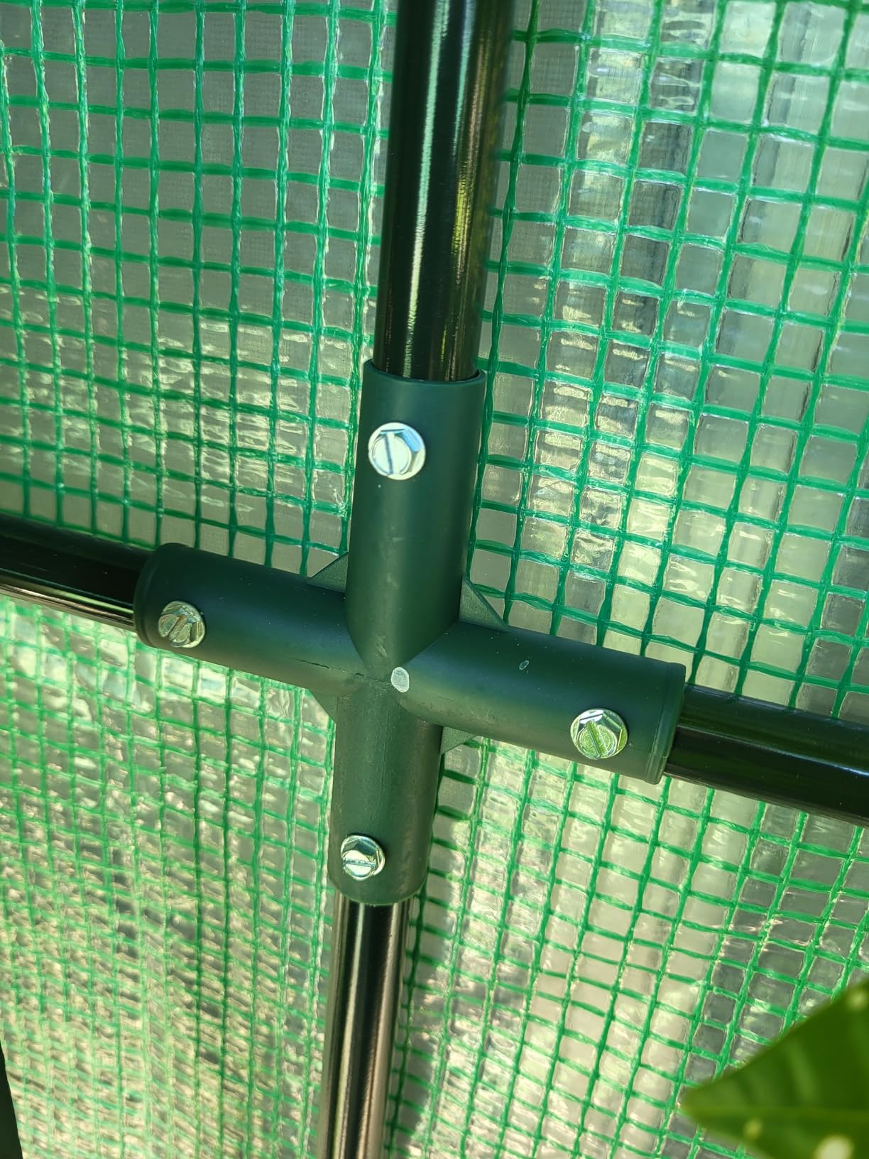 Lean to Greenhouse with 3-Tier Shelves: Ohuhu Portable Walk-in Wall Mounted Green House with Mesh Windows, 79