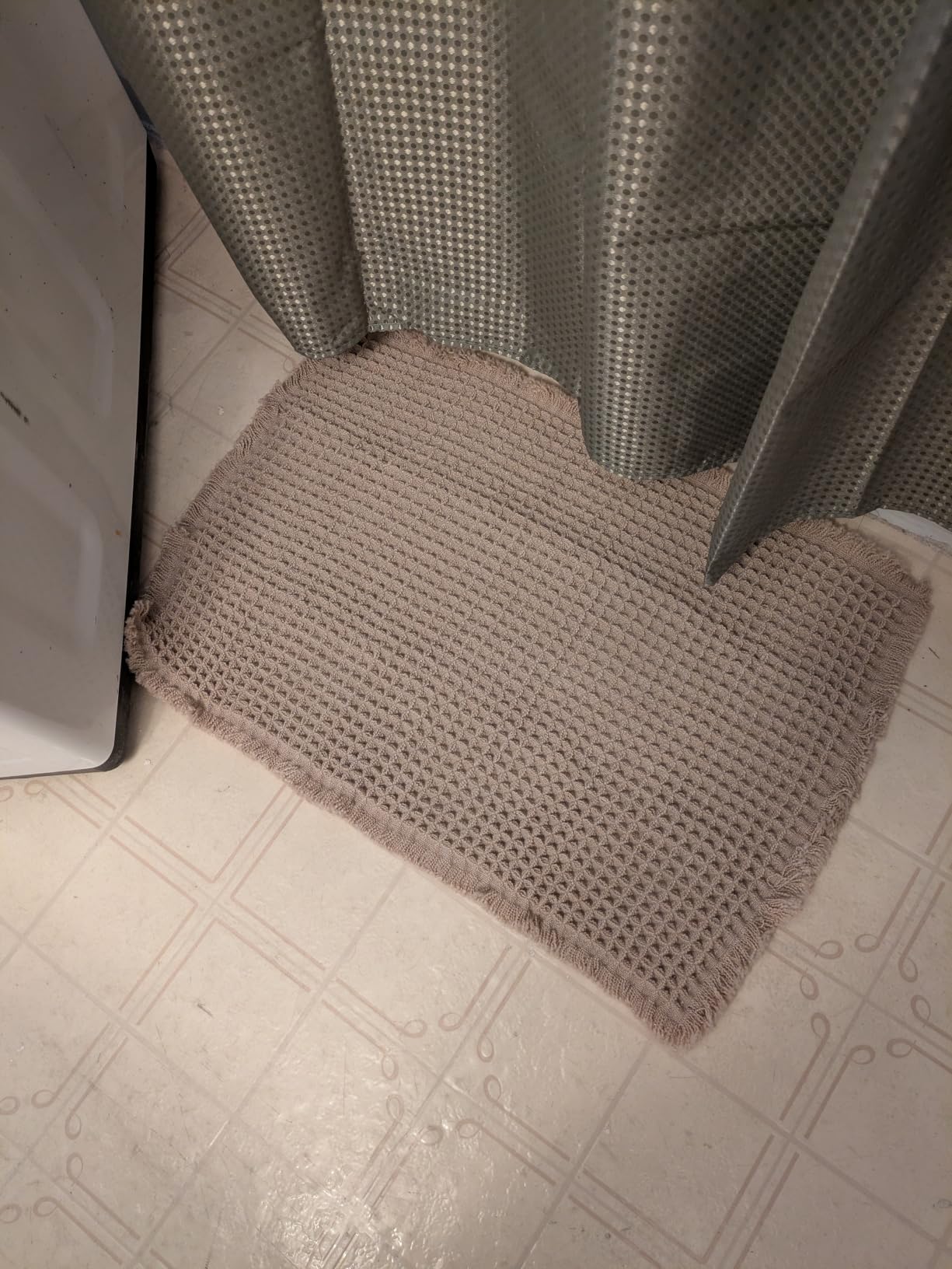 Upgraded Waffle Bath Mat Ultra Absorbent Non Slip Bathroom Mat, 17