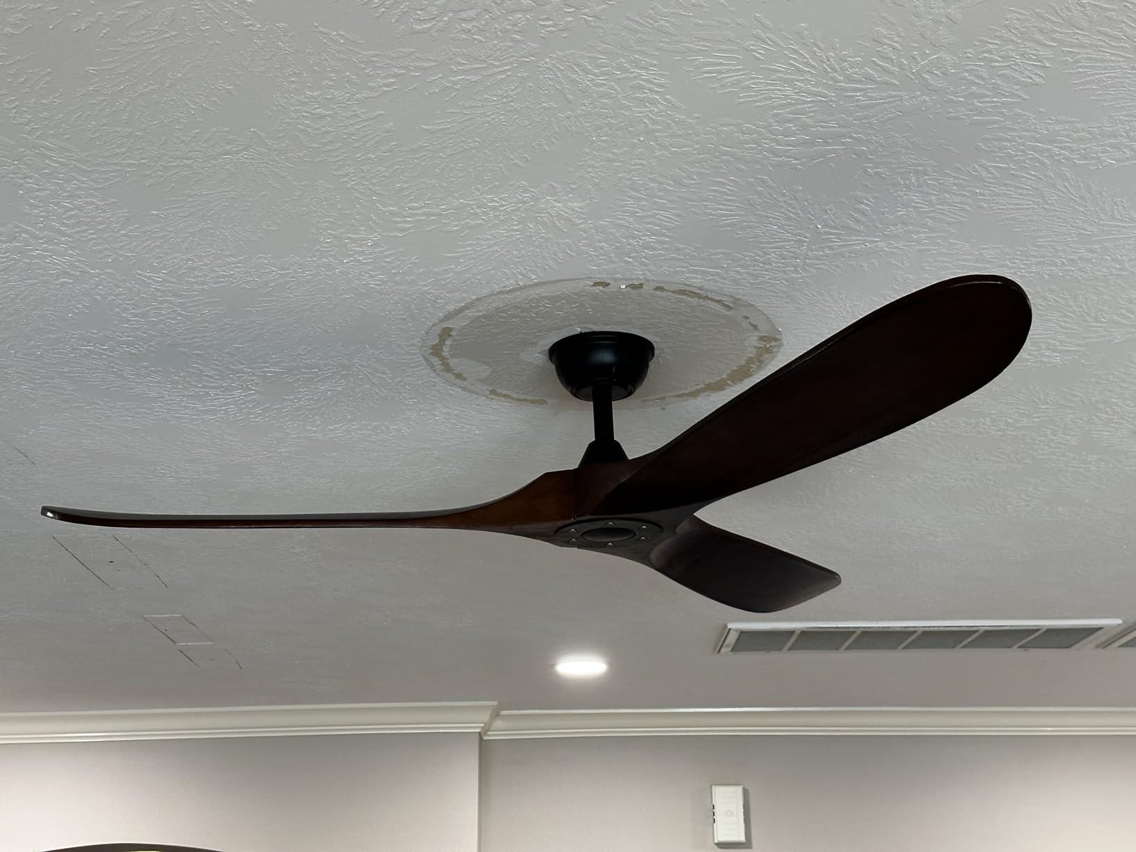 72 Inch Ceiling Fan No Light, Wood Outdoor Ceiling Fans for Patios Living Room Gazebo Porch, Indoor Modern Exterior Extra Large Ceiling Fan without Lights with Downrod(Walnut) customer photo 1