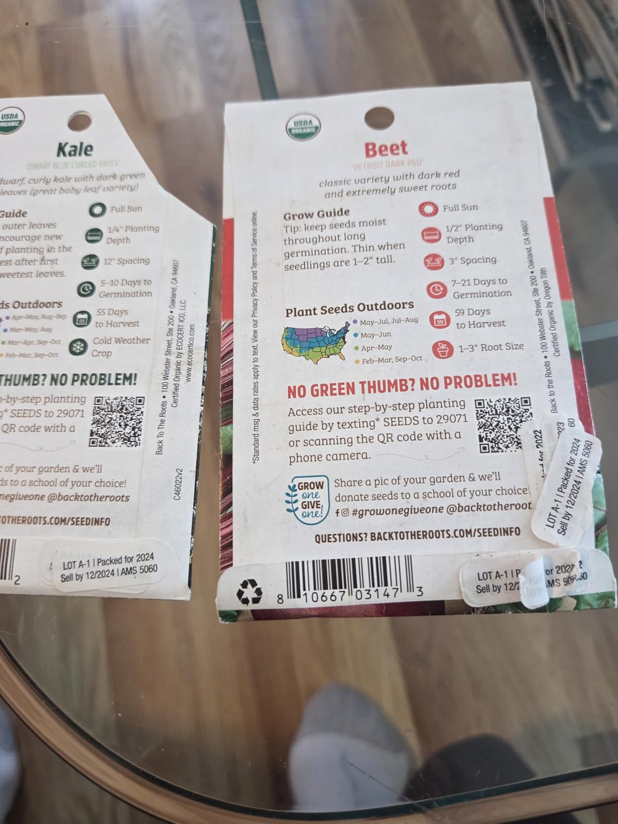 Back to the Roots 100% Heirloom Rescued Seeds, Variety Pack, 30ct of Organic Veggies, Herbs & Flowers to Prevent Waste (Assortment Varies) customer photo 1