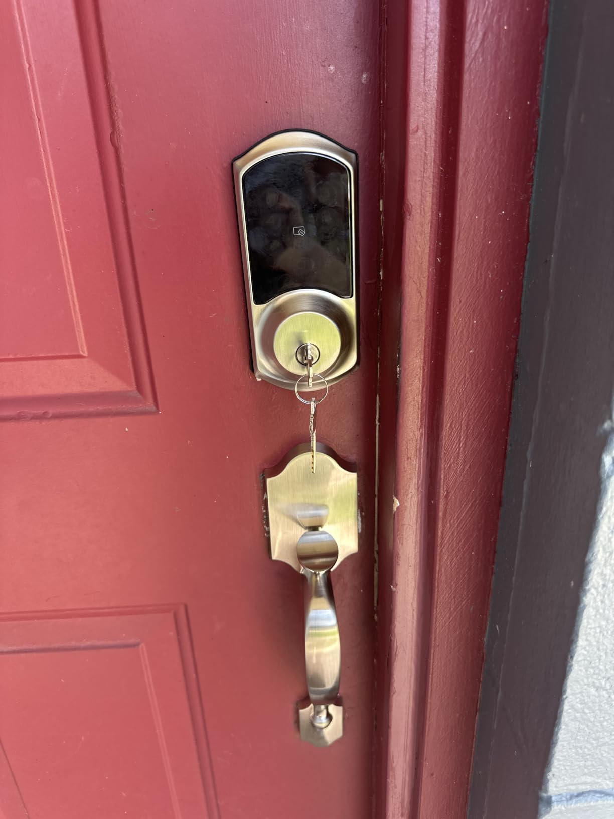 Veise VE06-H Smart Front Door Lock Handle Set, App Control, Matte Black customer photo 1
