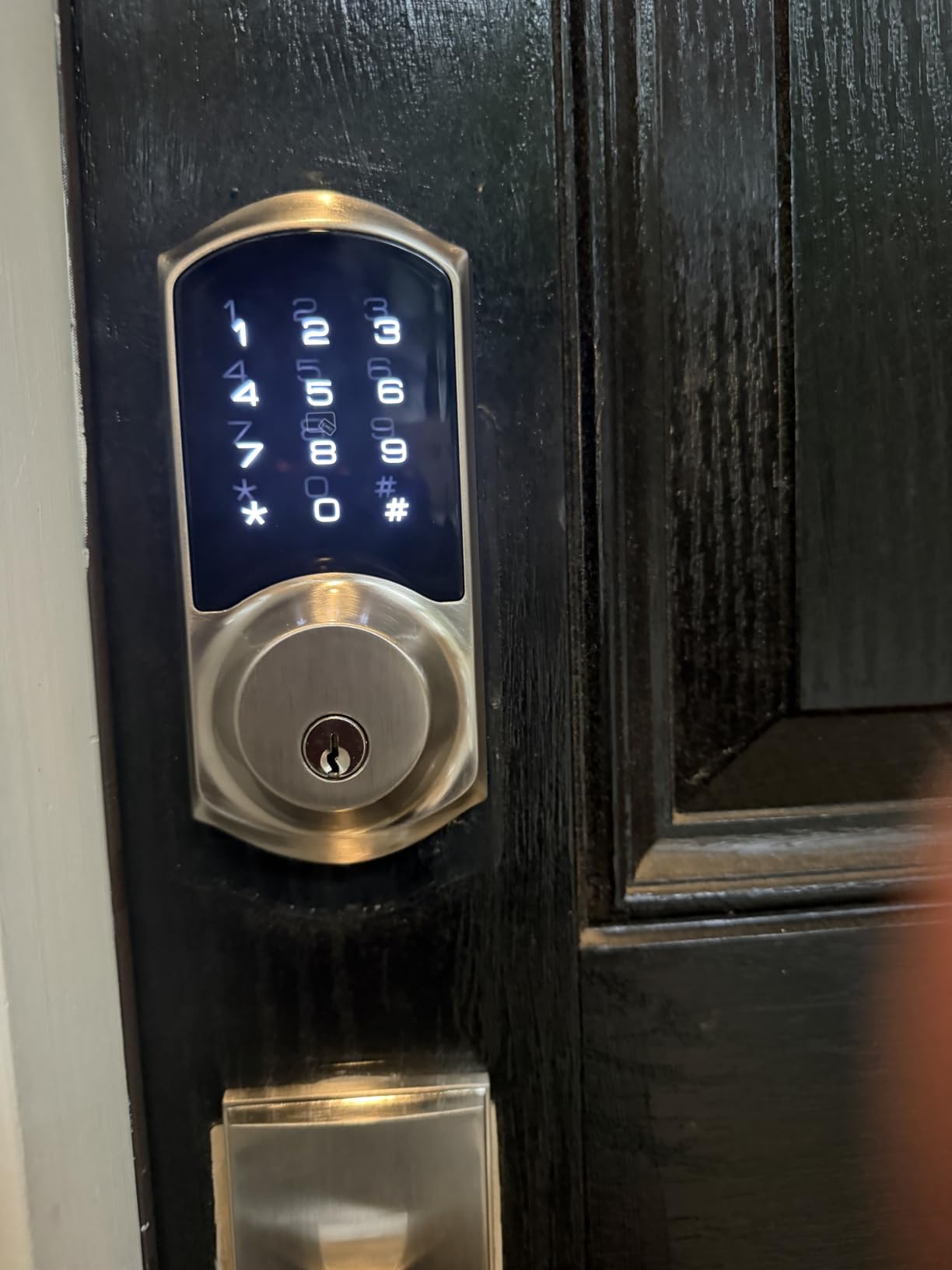 Veise VE06-H Smart Front Door Lock Handle Set, App Control, Matte Black customer photo 2
