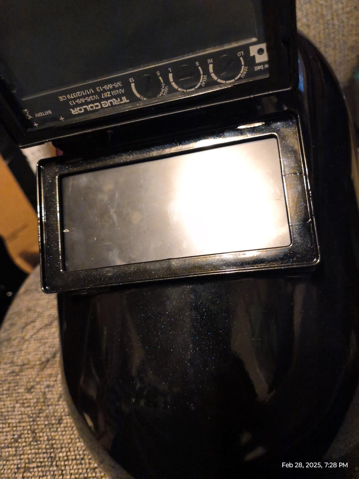 Black Flip Up Chopped Fiberglass Sugar Scoop Welding Helmet - Pipeline Welding Hood customer photo 1