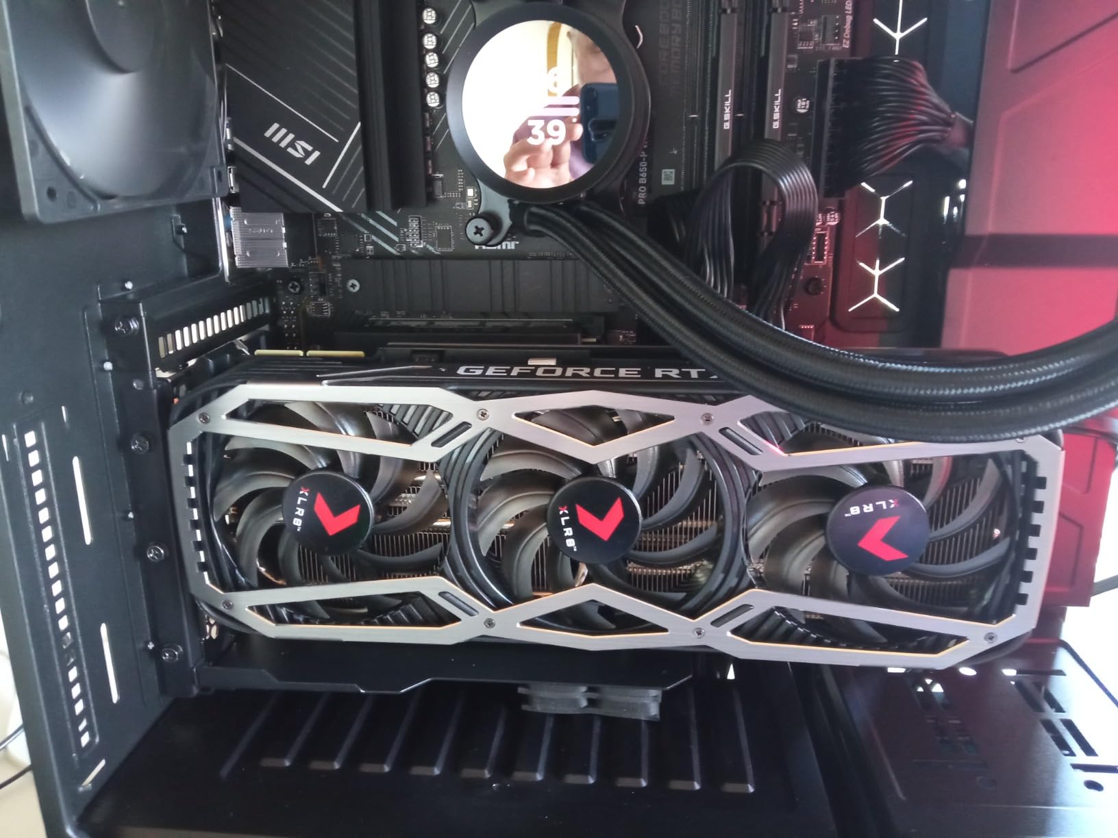 EZDIY-FAB Shield Vertical GPU Mount, 115mm PCIe 4.0 Riser Cable, Black customer photo 2