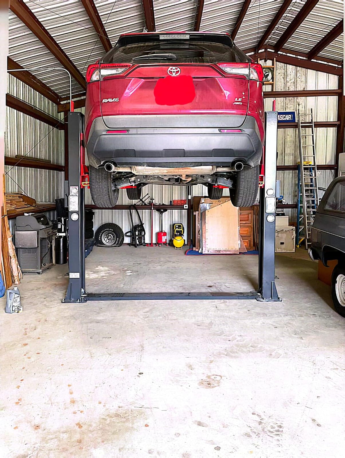 12000 Lbs 4.0HP Two Post Lift Single Lock Release Auto Lift Car Lift 2-Post Lift Truck Hoist customer photo 2