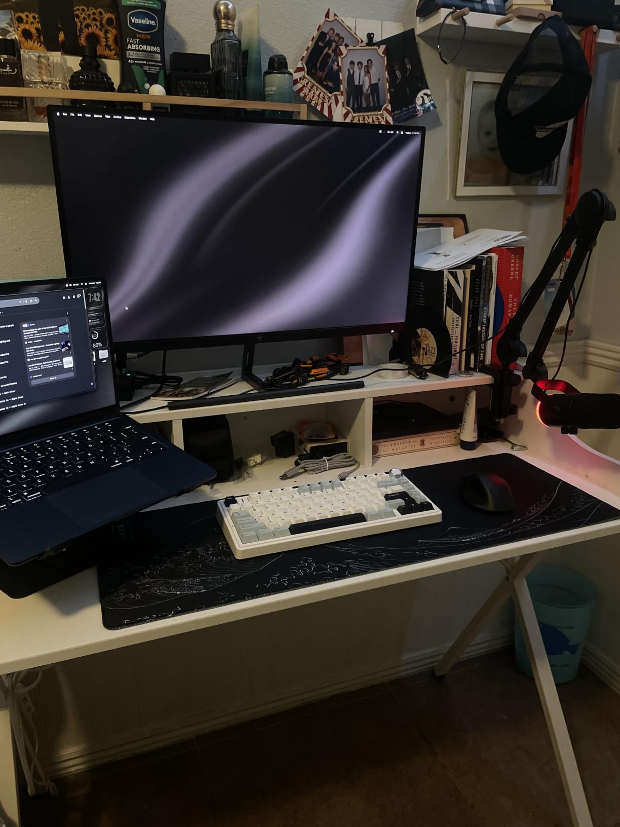 AULA F75 75% Wireless Mechanical Keyboard, Hot Swappable Creamy Keyboard, Pre-lubed Reaper Switches, 2.4GHz/Type-C/BT5.0, RGB Backlit Gaming Keyboards(White & Blue) customer photo 1