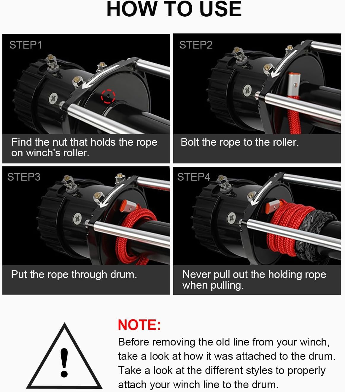 DAYDOOR Synthetic Winch Rope, 1/4in x 50ft 10,000Lbs, Gray | Heavy Duty UHMWPE, Protective Sleeve, Forged Winch Hook, Safety Pull Strap, Rubber Stopper, for ATV, UTV, Offroad recovery customer photo 2