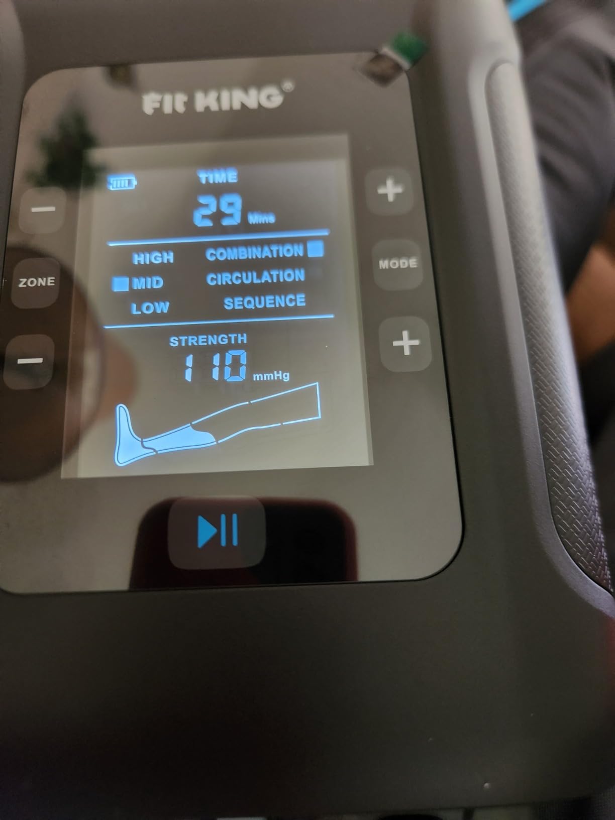 FIT KING Air Compression Leg Massager Recovery System Cordless L | FSA-HSA, Full Leg Compression Boots, Professional Compression Therapy, Athlete Recovery, Improved Circulation, Rechargeable customer photo 1