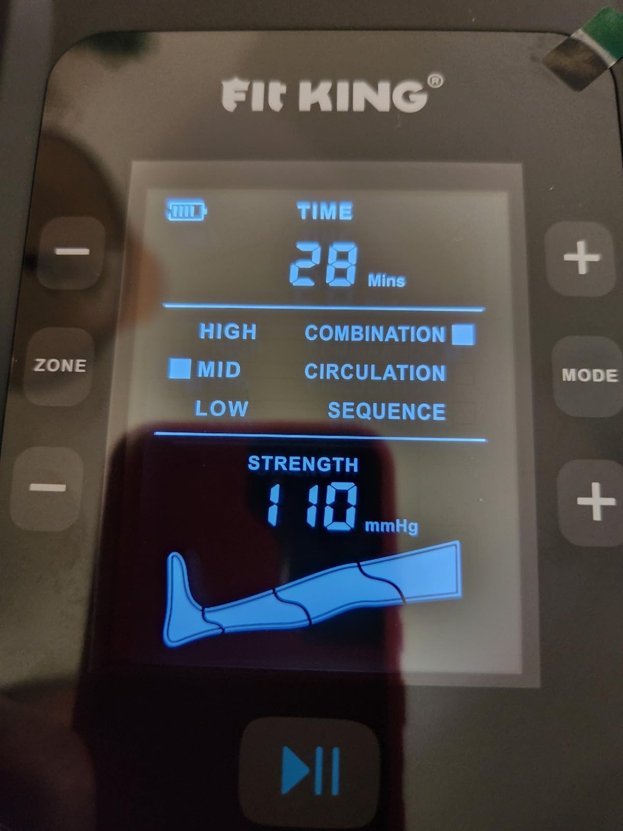 FIT KING Air Compression Leg Massager Recovery System Cordless L | FSA-HSA, Full Leg Compression Boots, Professional Compression Therapy, Athlete Recovery, Improved Circulation, Rechargeable customer photo 2