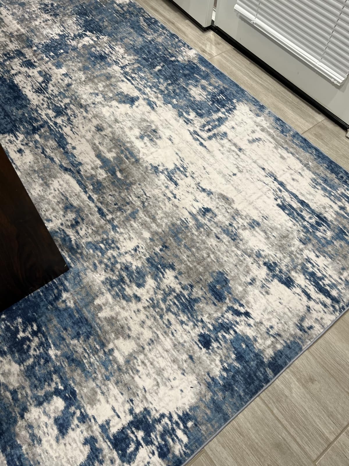 RELEANY Washable 5'x7' Abstract Area Rug for Living Room Blue Gray | Carpet for Bedroom, Kitchen, Office, Hallway and Entryway, Printed Pattern, Non-Slip, Soft, Stain-Resistant, Easy to Clean customer photo 1