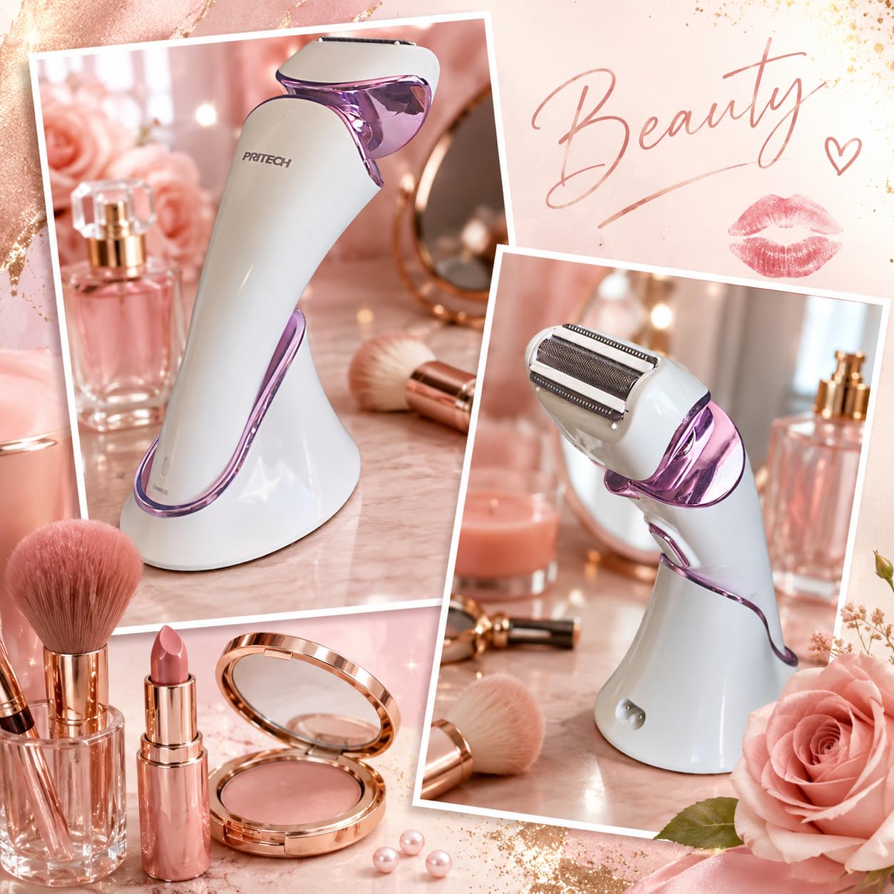 PRITECH Electric Razor for Women Wet/Dry Electric Shaver for Women Pink customer photo 1
