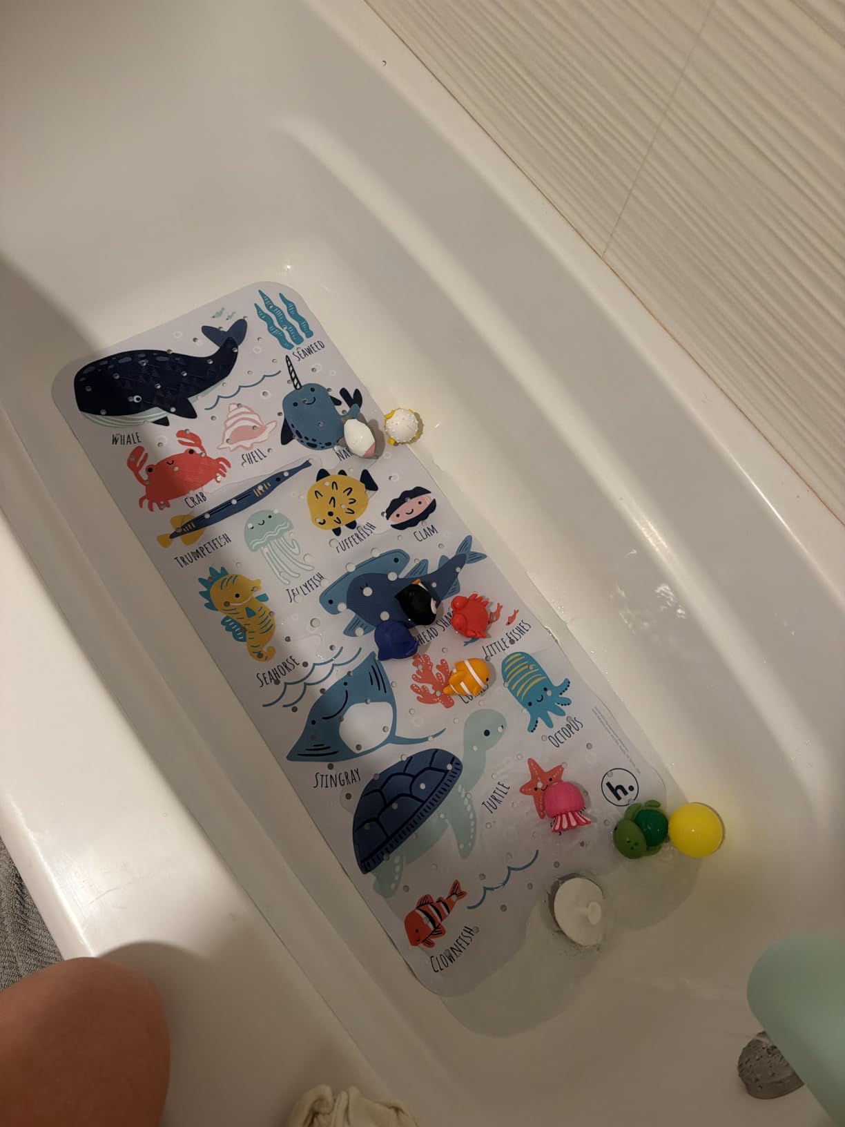 homerella Bathtub Mat Non Slip Kids 40x16 Baby Bath Mat Non Slip Anti Mold customer photo 2