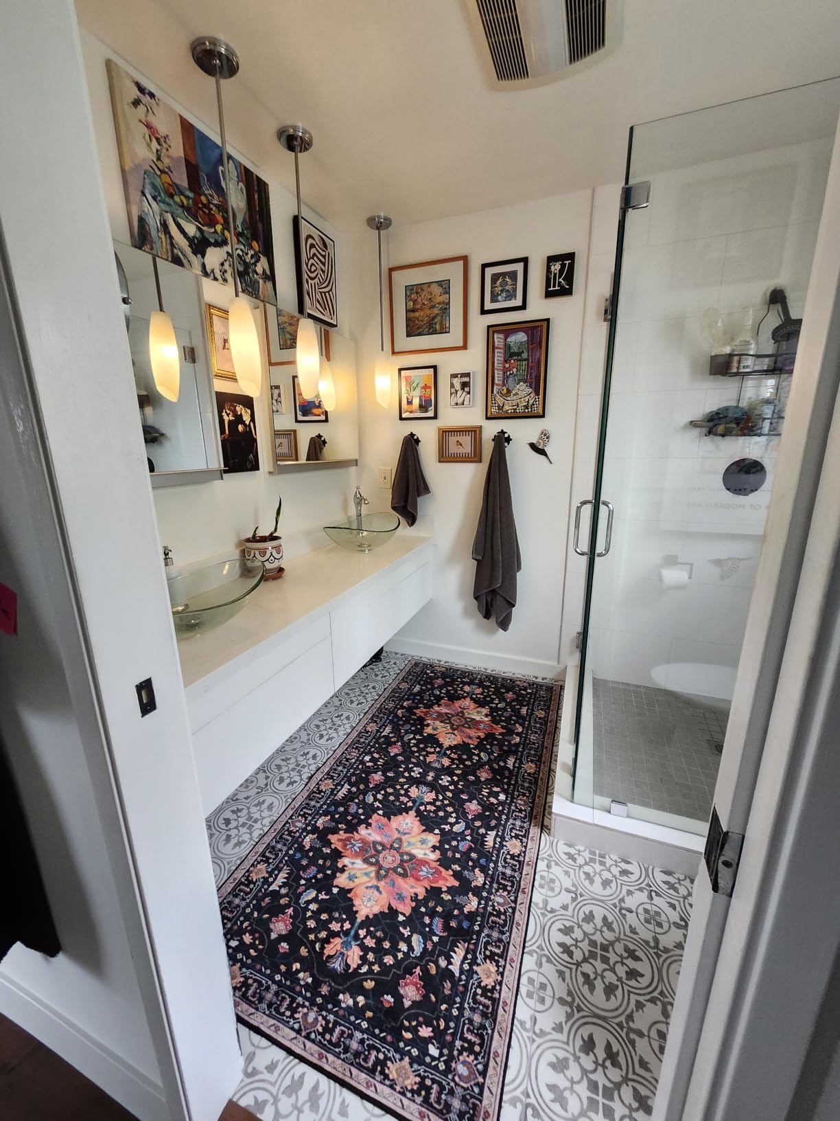 RELEANY Washable Area Rug, Small 2'x3', Brick/Brown/Green | Non-Slip, Water Repellent, Pet Friendly, Easy to Clean, Vintage Floral Boho Decor for Kitchen Entryway Bathroom customer photo 1