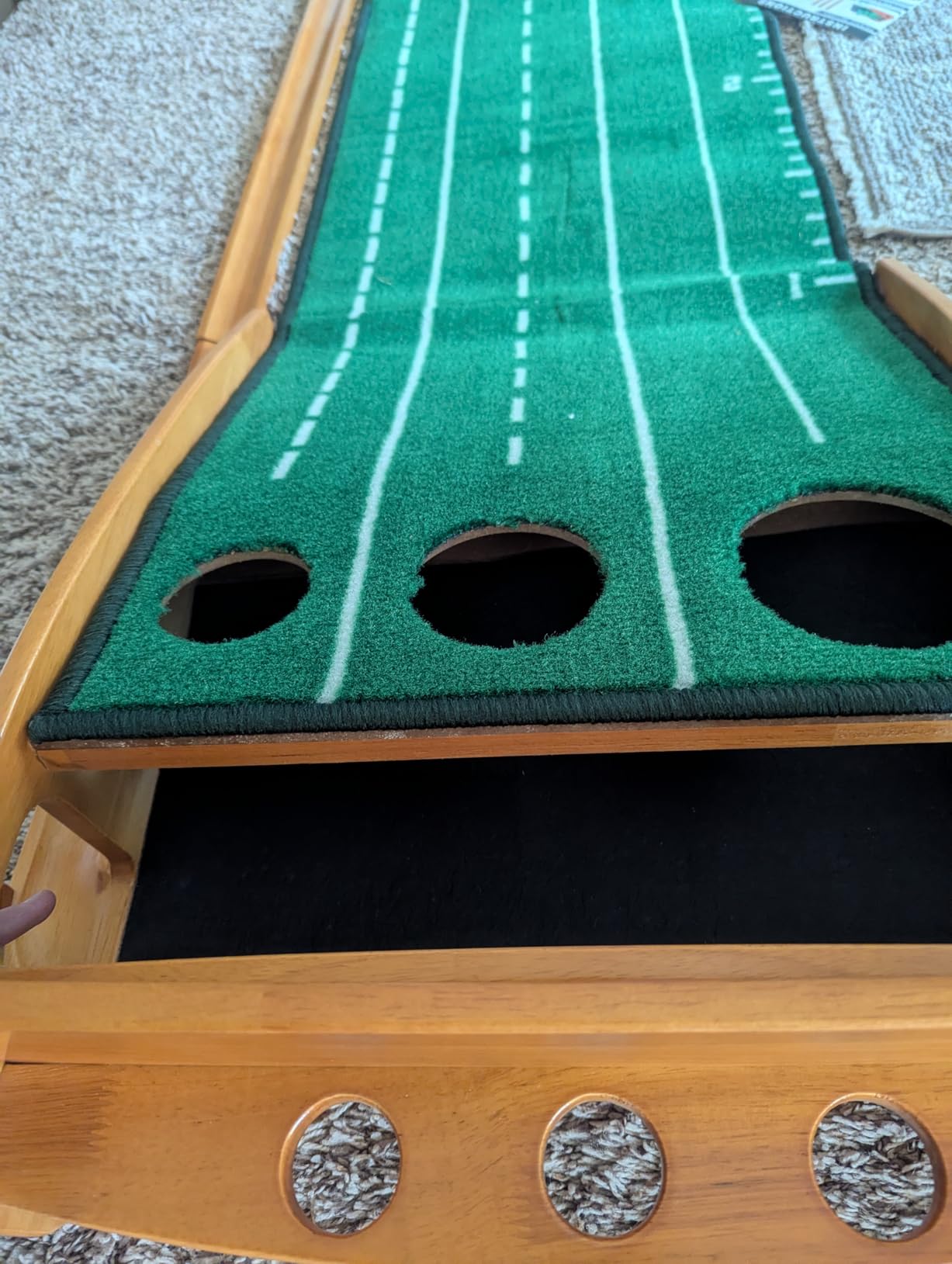 CHAMPKEY Premium Golf Putting Green Indoor with 3 Golf Putting Gates - Improves Putting Accuracy and Skill Levels Golf Putting Mat - Ideal for Indoor and Outdoor Training customer photo 2