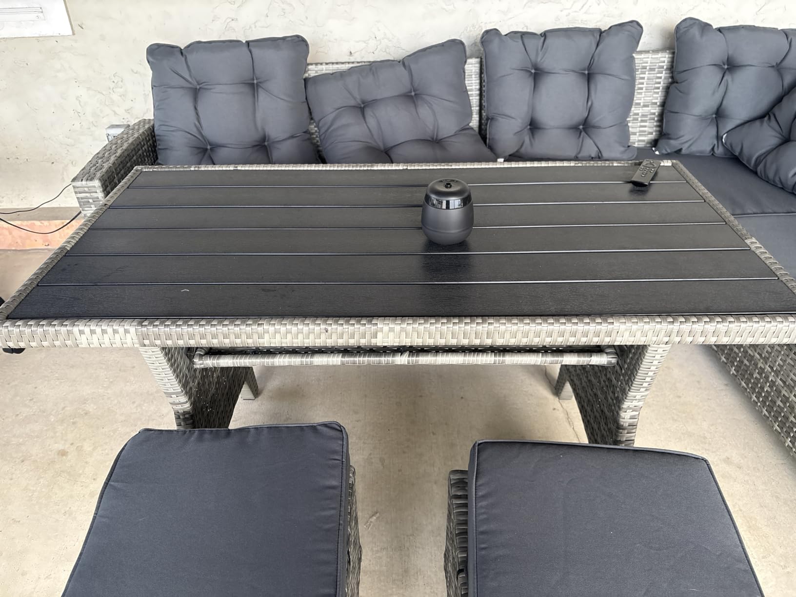 KROFEM 8 Piece Patio Furniture Set, Outdoor Modular Conversation Set customer photo 2