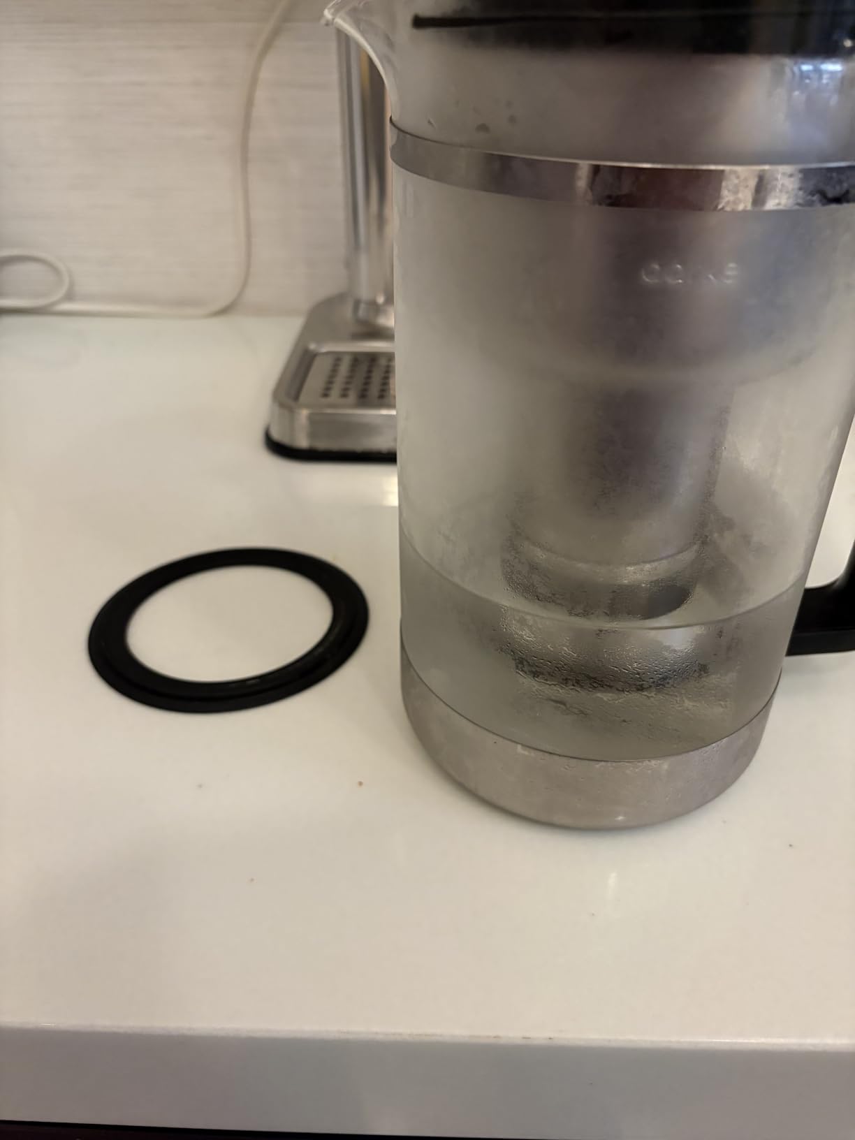 Aarke Purifier - Glass & Stainless Steel Water Filter Pitcher, 94oz | Refillable Filter System and Granules, 2.8L Pitcher, 1.66L Filtration Capacity customer photo 2