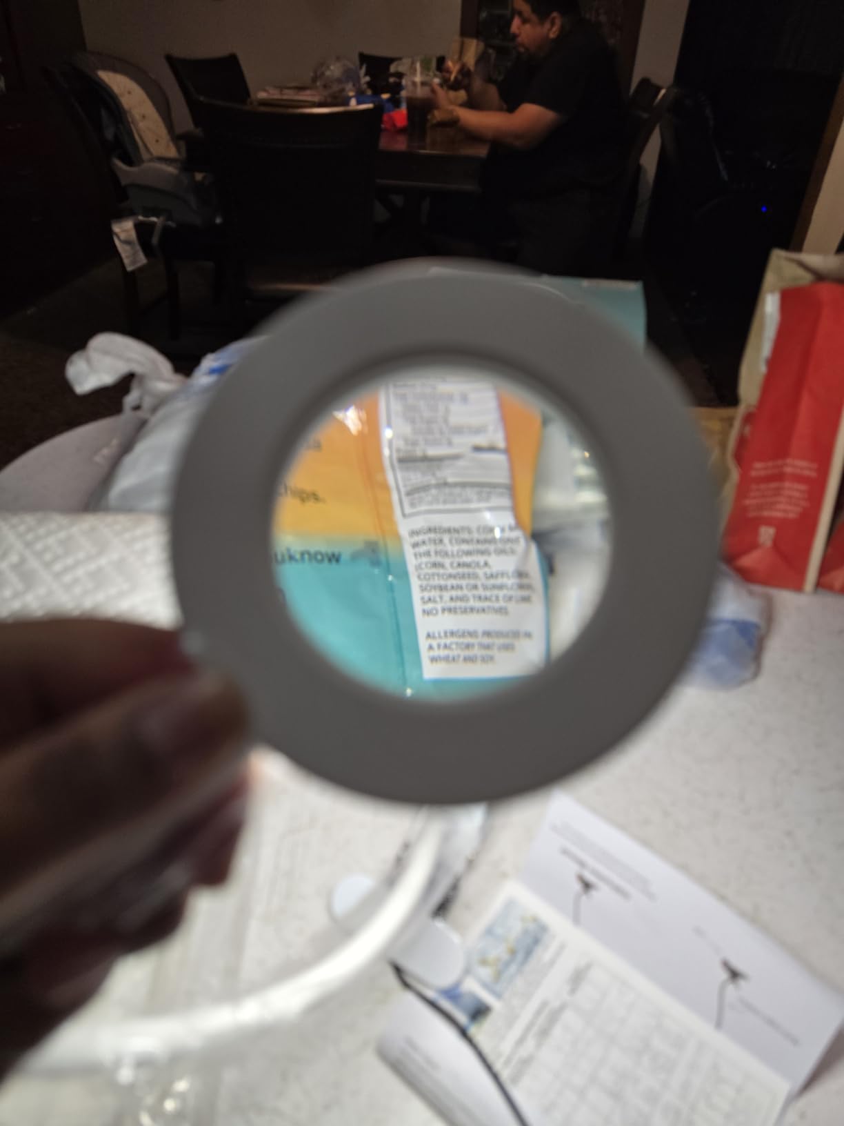 10X Magnifying Glass with Light and Stand,Hands Free Clip on Magnifier Lamp | 48 LED 3 Color Modes 12 Brightness, Clamp Flexible Gooseneck Desk Light for Reading Crafts Sewing Soldering Jewelry Repair customer photo 2