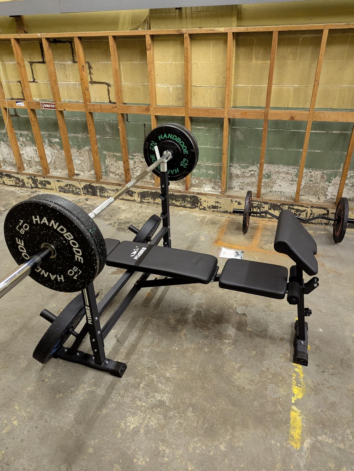 HANDBODE 2-Inch High-Bounce Bumper Plates, Olympic Weight Set, 10-650 lb customer photo 1