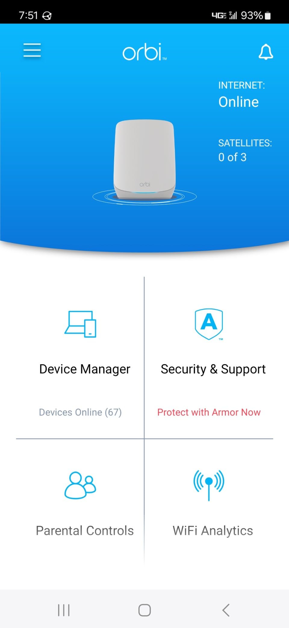 NETGEAR Orbi Whole Home Tri-Band WiFi 6 Mesh Network System (RBK752P) – Router with 1 Satellite Extender, Security Features, Coverage up to 5,000 sq. ft., 75 Devices, AX5200 802.11ax (Up to 5.2Gbps) customer photo 2