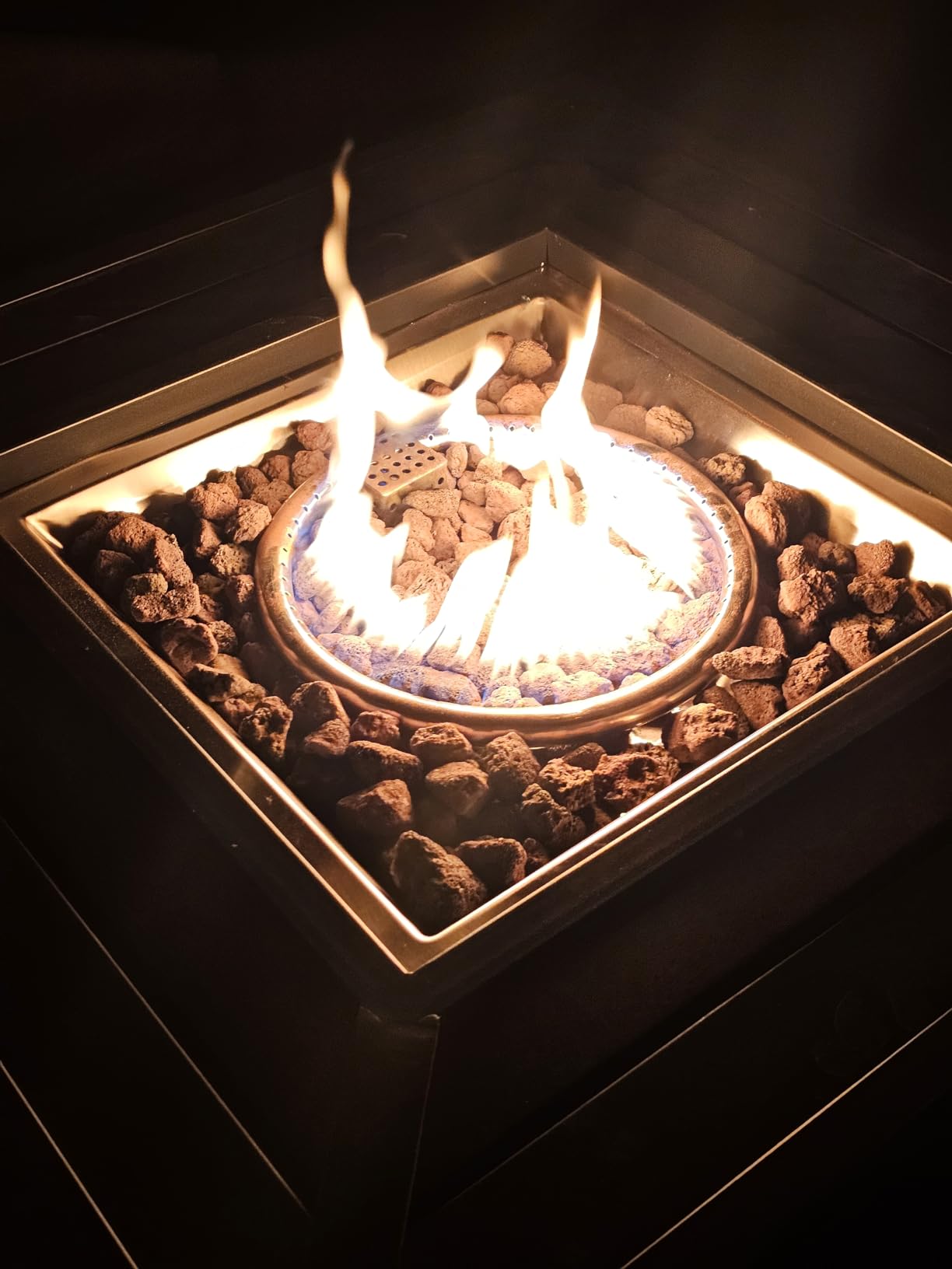 OutVue 28 inch Wicker Rattan Propane Fire Pit Table,50000 BTU Gas Fire Pit customer photo 1