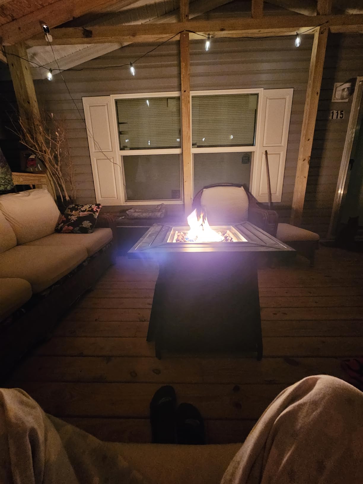 OutVue 28 inch Wicker Rattan Propane Fire Pit Table,50000 BTU Gas Fire Pit customer photo 2