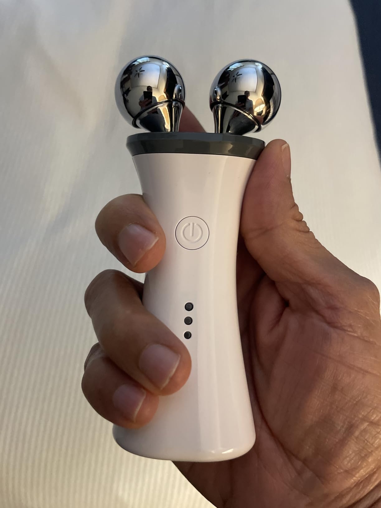 Microcurrent Facial Device - Electric Face Lifting & Toning for Face & Neck for Mother & Companion - Handheld Skin Care Device (White) customer photo 2