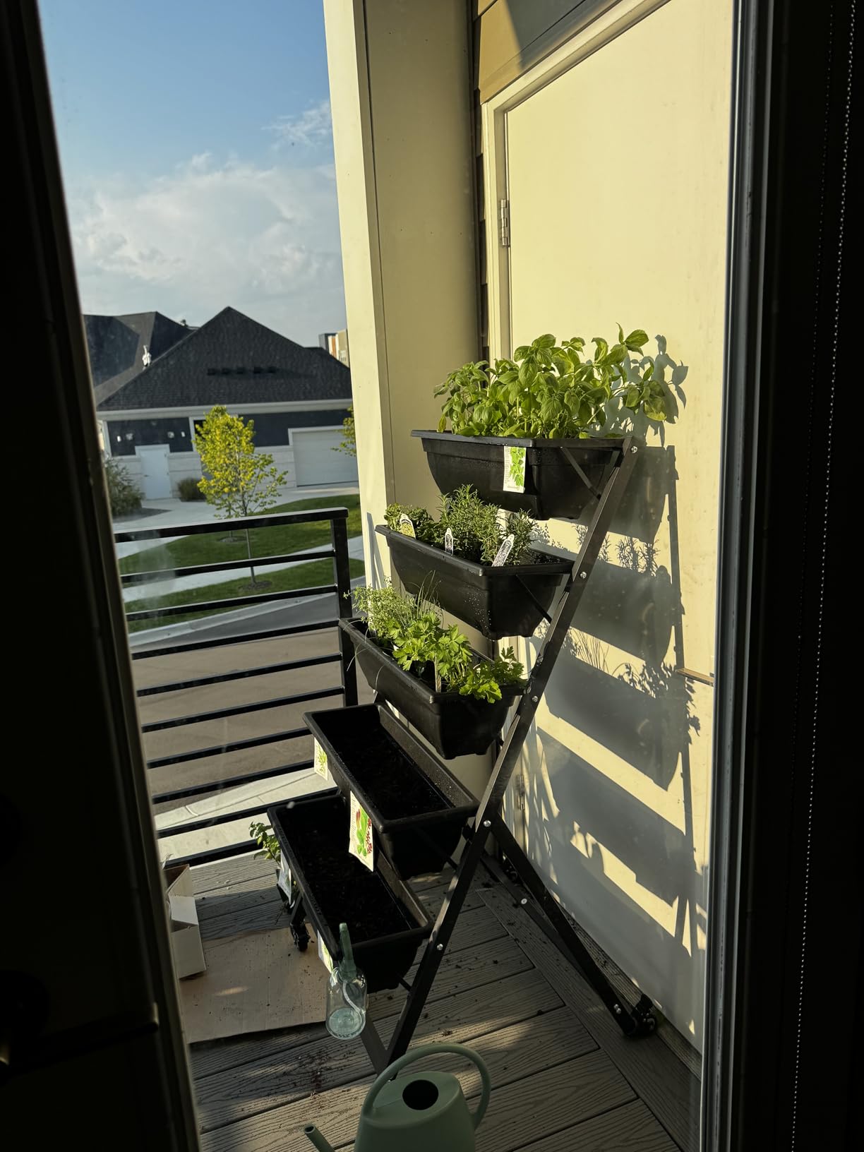 Outvita 4.4 FT Vertical Garden Bed Removable 5 Tier Elevated with 4 Wheels | Vertical Raised Planter, Black Raised Bed Box, Movable Vegetable Flower Planter for Patio Yard Indoor Outdoor customer photo 1