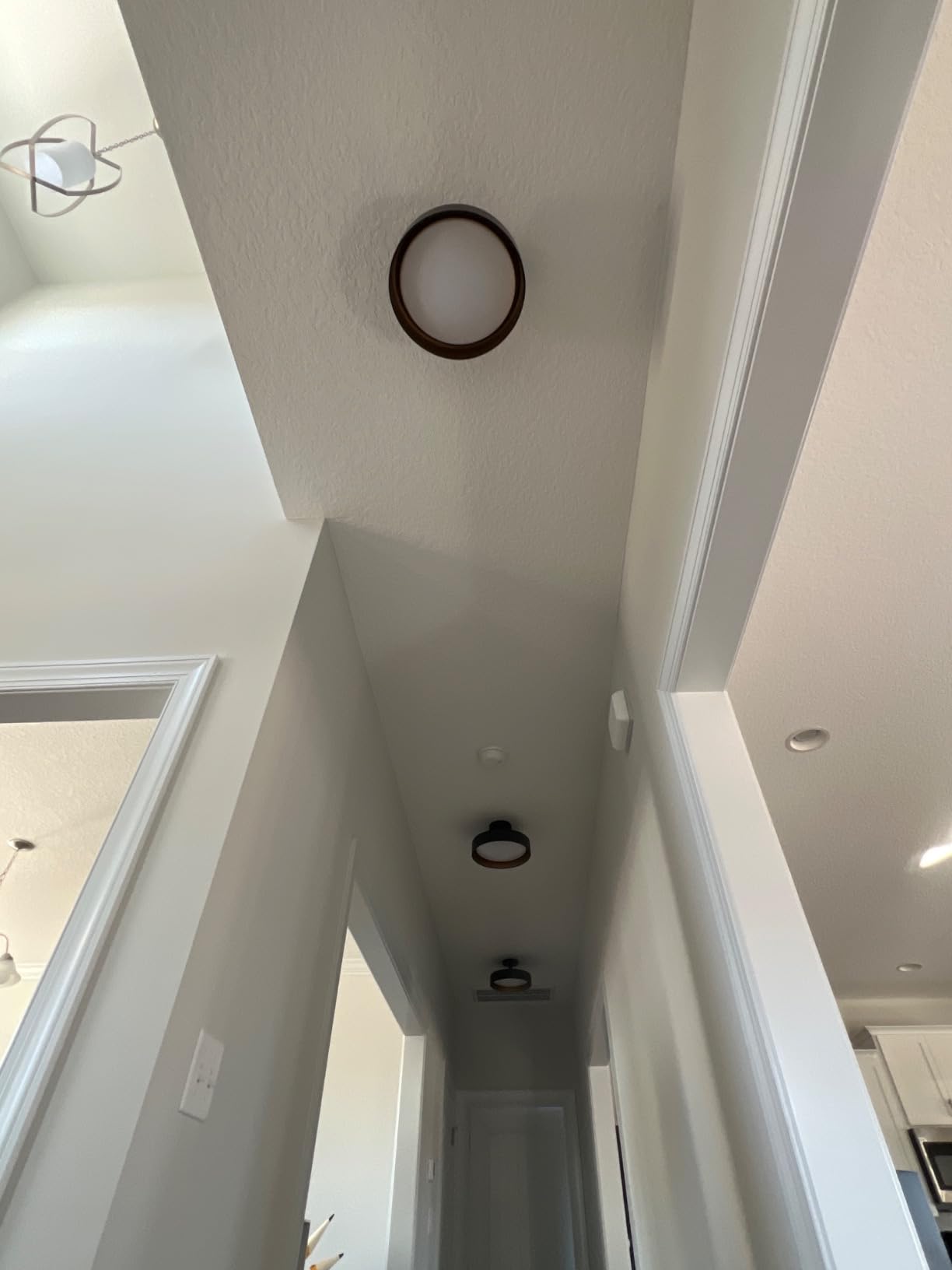 SunRider Semi Flush Mount LED Ceiling Light 5000K, 12 Inch 25W Dimmable | Daylight White, 2000LM, Gold Inside, Round LED Ceiling Light Fixture for Bedroom, Foyer, Hallway, Entryway, Living Room customer photo 2