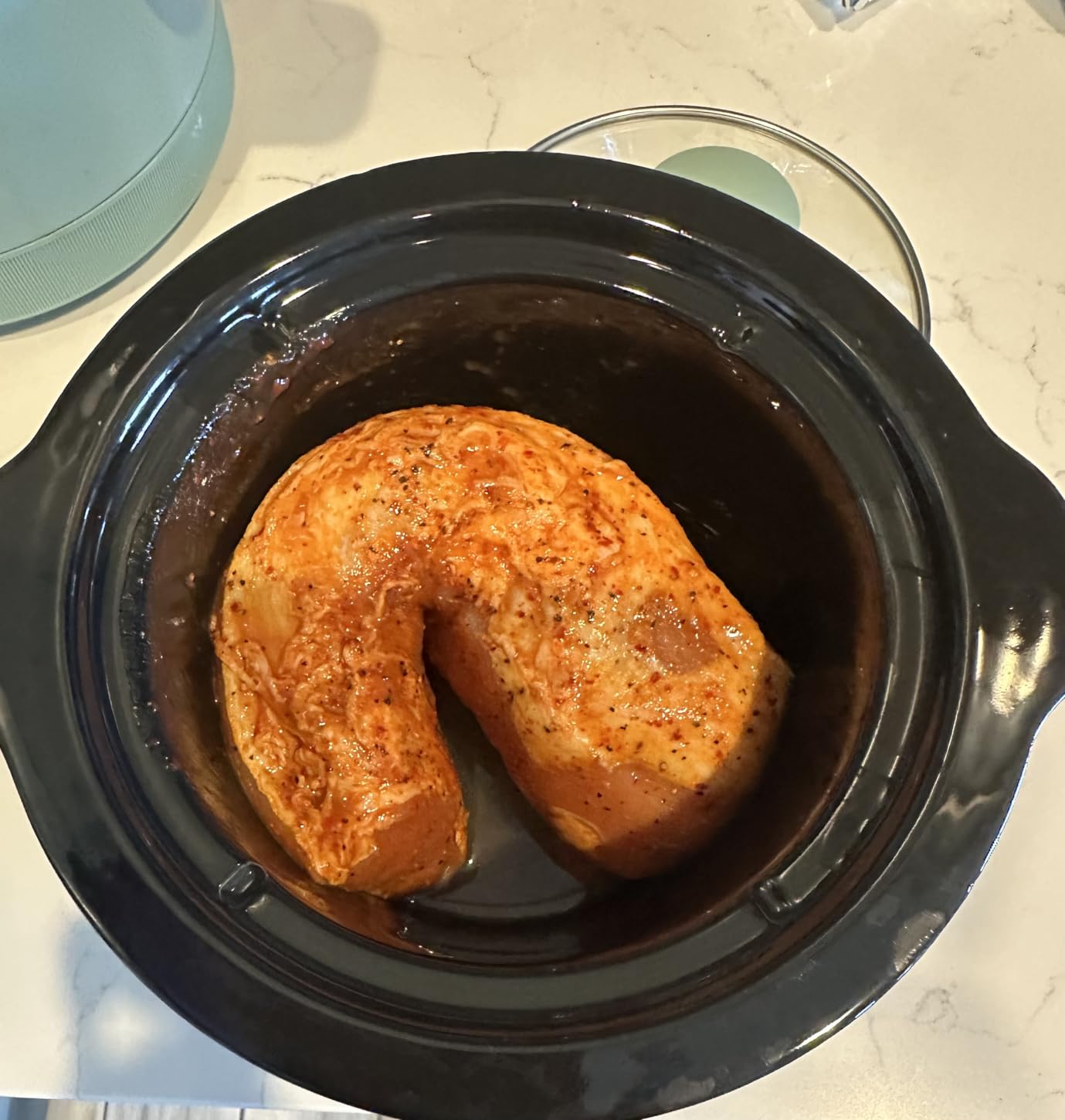bella 1.5qt Manual Non-Toxic Slow Cooker with 3 Heat Settings, Surf customer photo 2