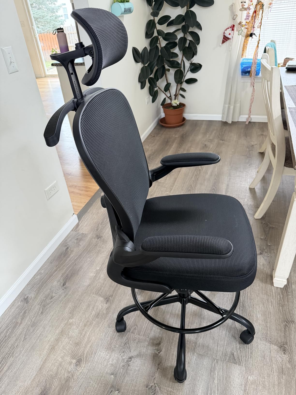 AtHope Drafting Chair, Tall Office Chair with 3D Lumbar & Head Support customer photo 2