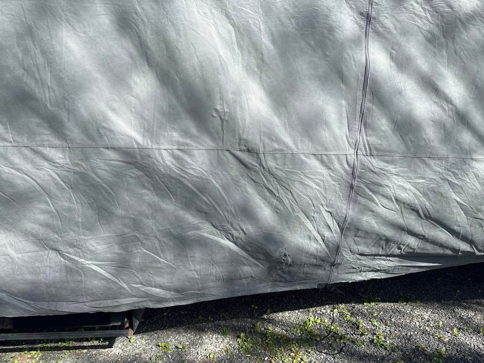 RVMasking Travel Trailer RV Cover, 9-Layer Heavy Duty Waterproof, 28-31ft | Dark Gray Camper Cover for Toy Hauler, Windproof, UV resistant, 3Pcs Reinforced Straps, Tongue Jack Cover, 4 Tire Covers customer photo 2
