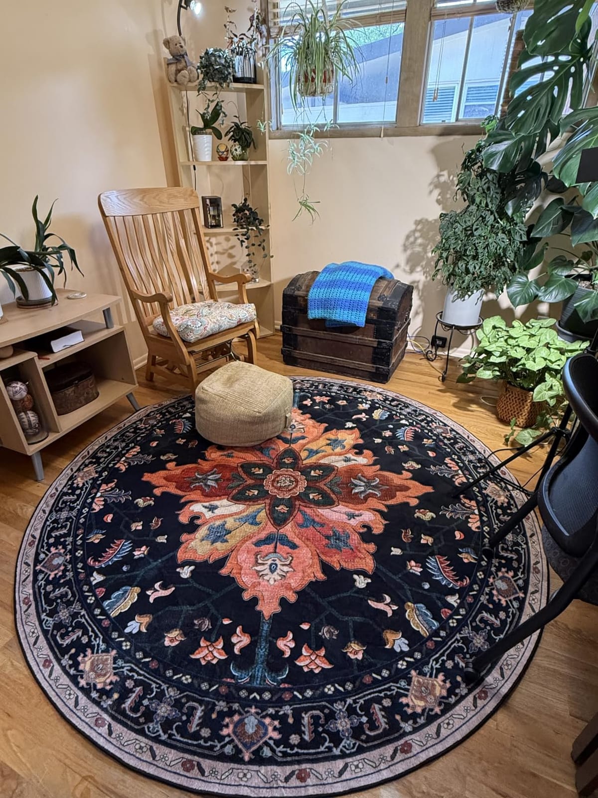 RELEANY Washable Area Rug, Runner 2'x6', Brick/Brown/Green | Non-Slip, Water Repellent, Pet Friendly, Easy to Clean, Vintage Floral Boho Decor for Kitchen Entry Bedroom Bedside Laundry customer photo 2