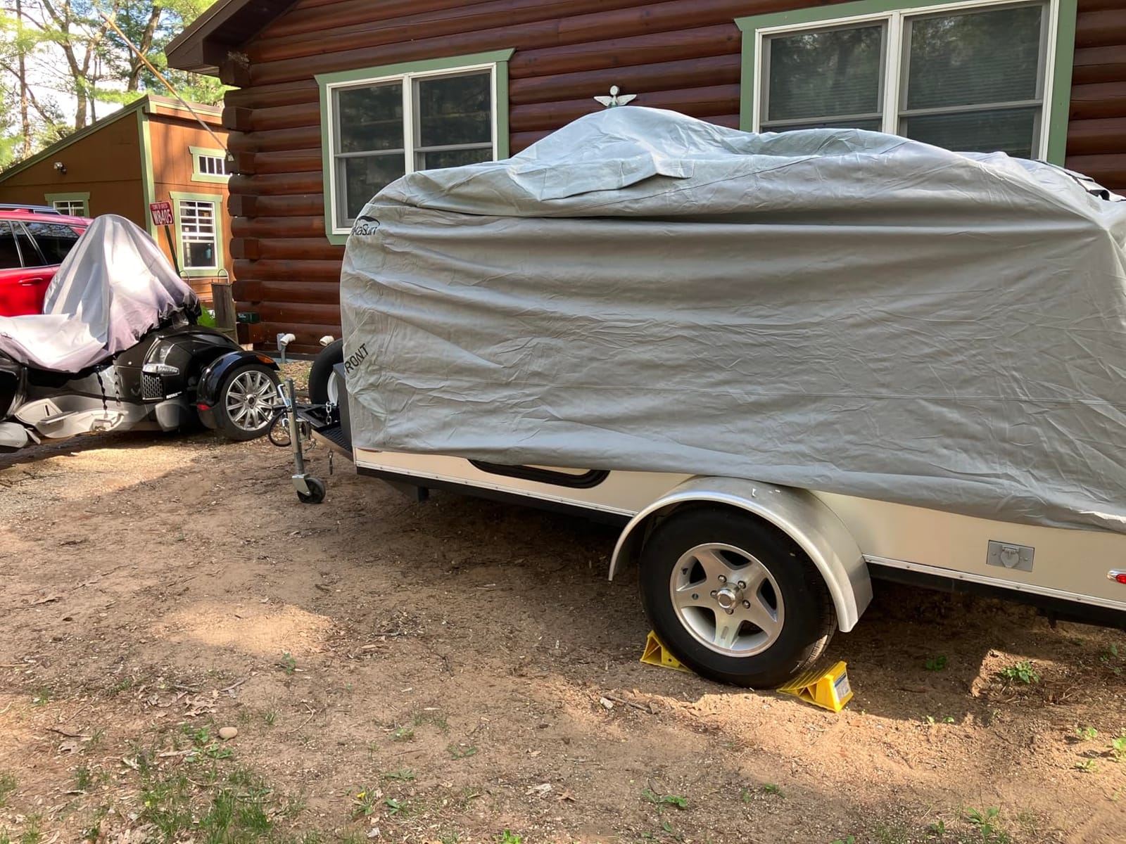 Travel Trailer RV Cover 20-22 FT, Upgraded 9 Layers Top Waterproof Camper Cover, Heavy Duty Toy Hauler RV Cover for Winter Snow with Tongue Jack Cover, Gutter Covers customer photo 2