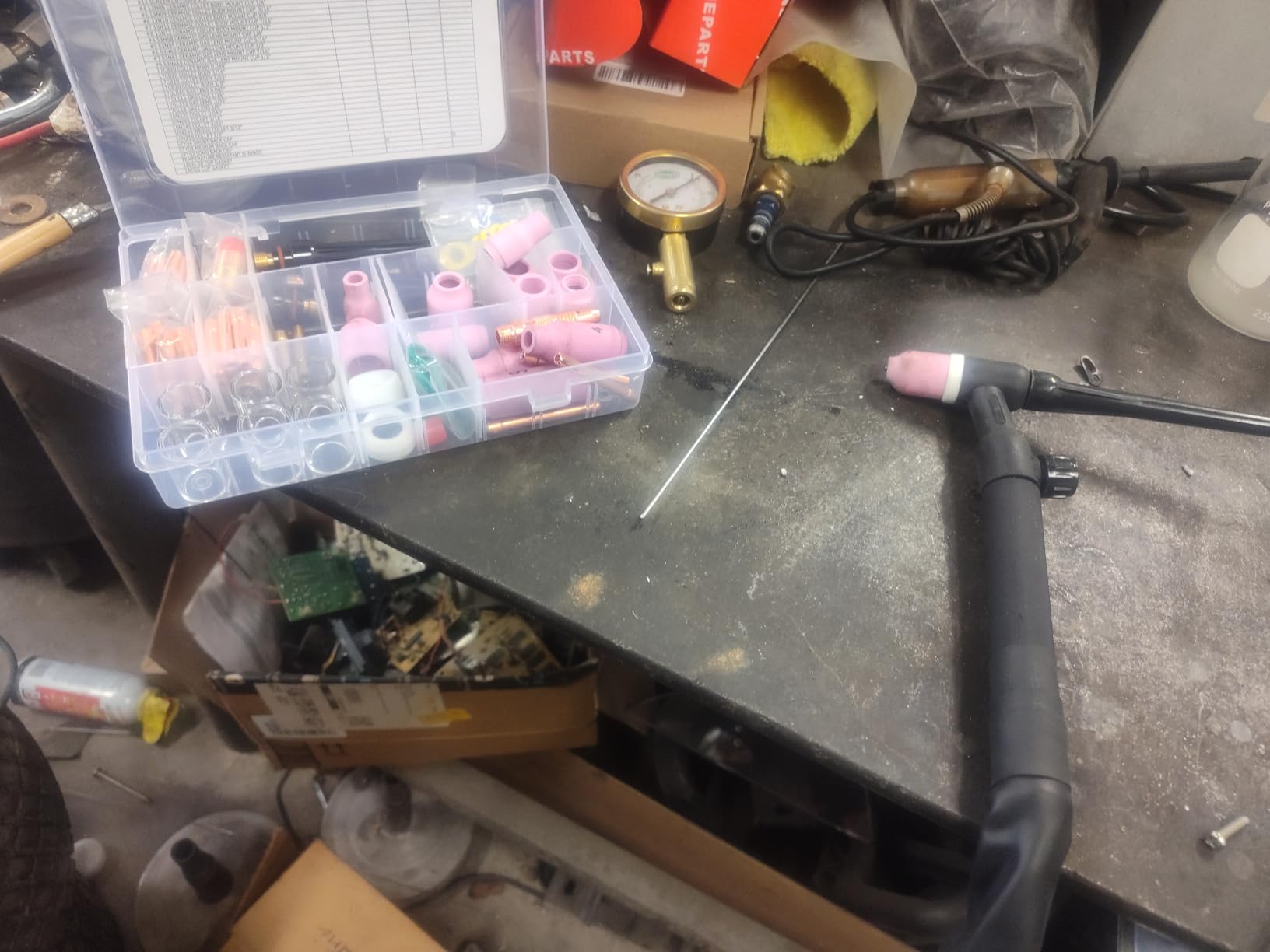 FEIFANKE TIG Welding Torch, WP-17V Air-Cooled Lift TIG Torch with 10-25mm² Quick Connector, 35-50mm² to 10-25mm² Adapter, 13 FT Gas Hose for FEIFANKE MIG135 MIG145 MIG250 ARC200 customer photo 1