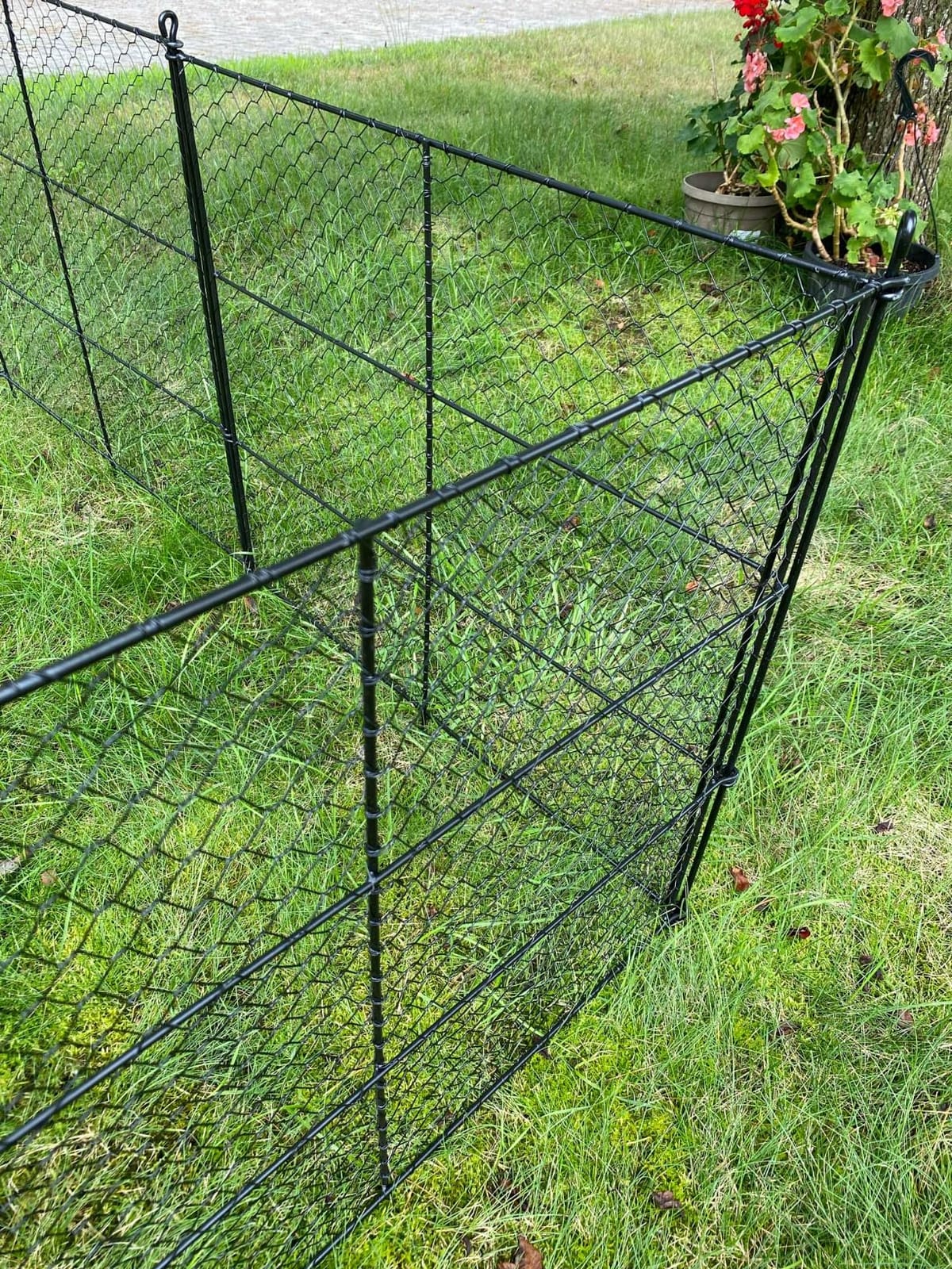 6 Panels Raised Garden Bed Animal Barrier Fence | 14.25ft(L) x 24in(H) Chicken Wire Crop Cage Plant Protector, Keep Squirrel Rabbit Chipmunk Out, Vegetable Garden Fencing customer photo 2