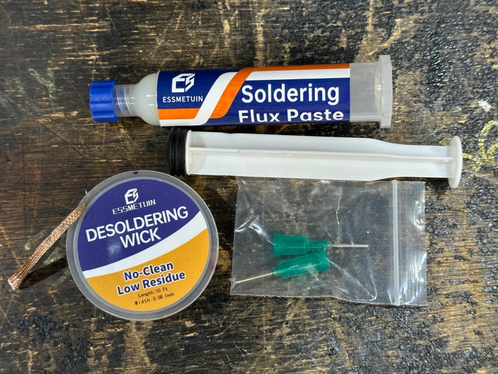 Desoldering Wick and Soldering Flux Paste for Electronics Repair, No Clean Flux(10CC), Solder Removal Kit customer photo 2