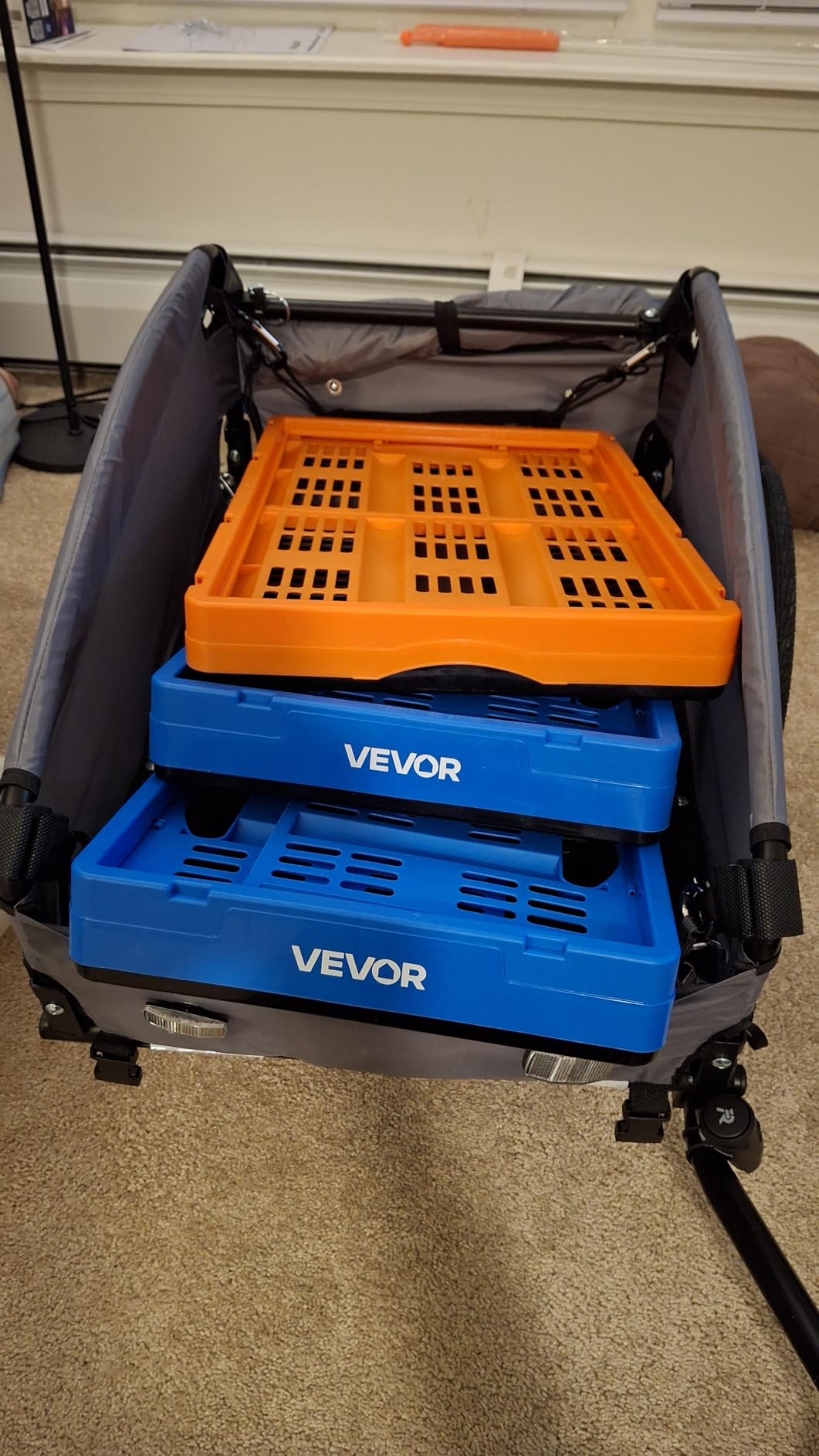 VEVOR Bike Cargo Trailer, 88/100/130/160 lbs Load Capacity, Heavy-Duty Bicycle Wagon Cart, Foldable Compact Storage with Universal Hitch customer photo 1